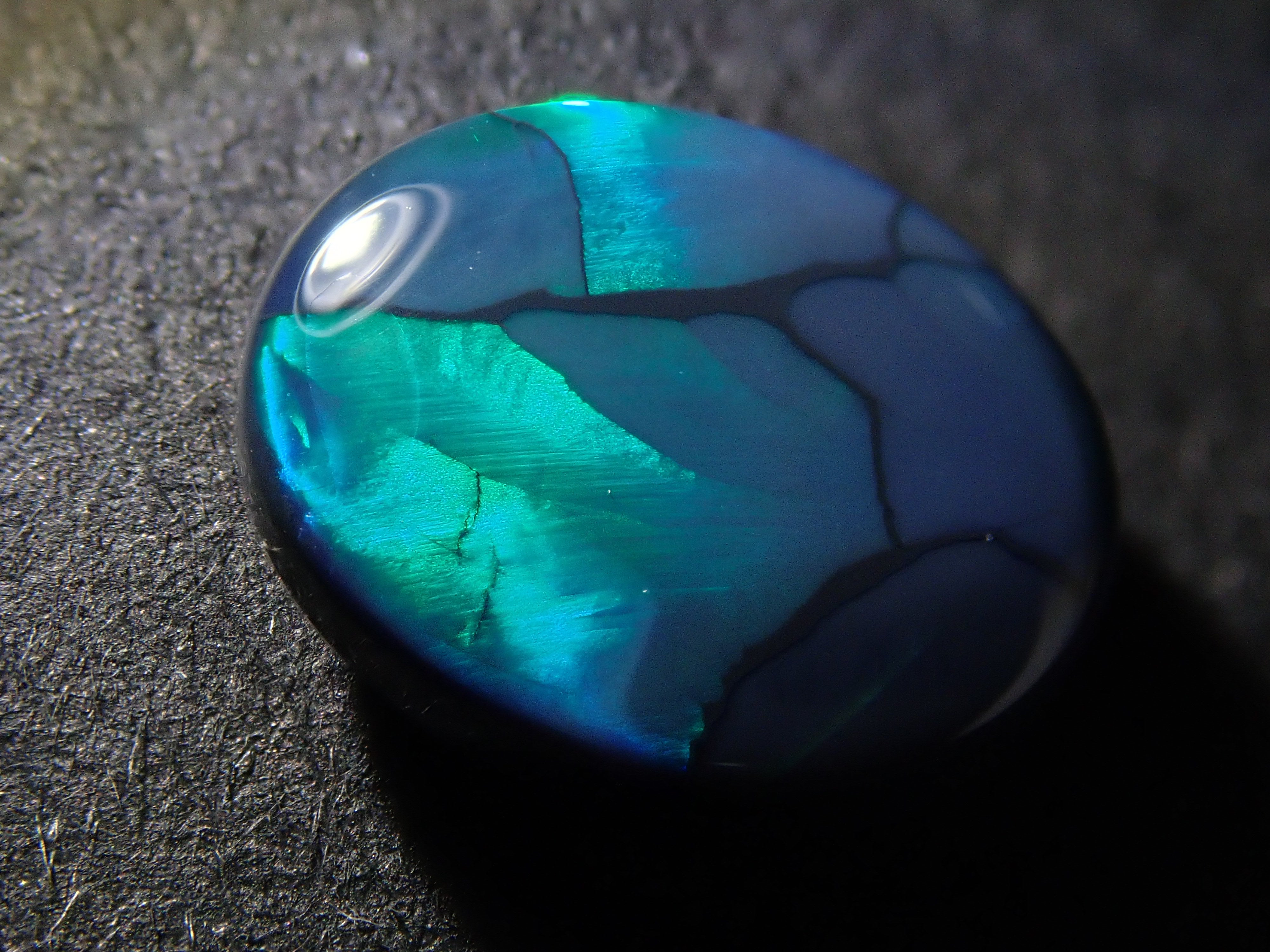 [12561694] Australian black opal 1.837ct loose