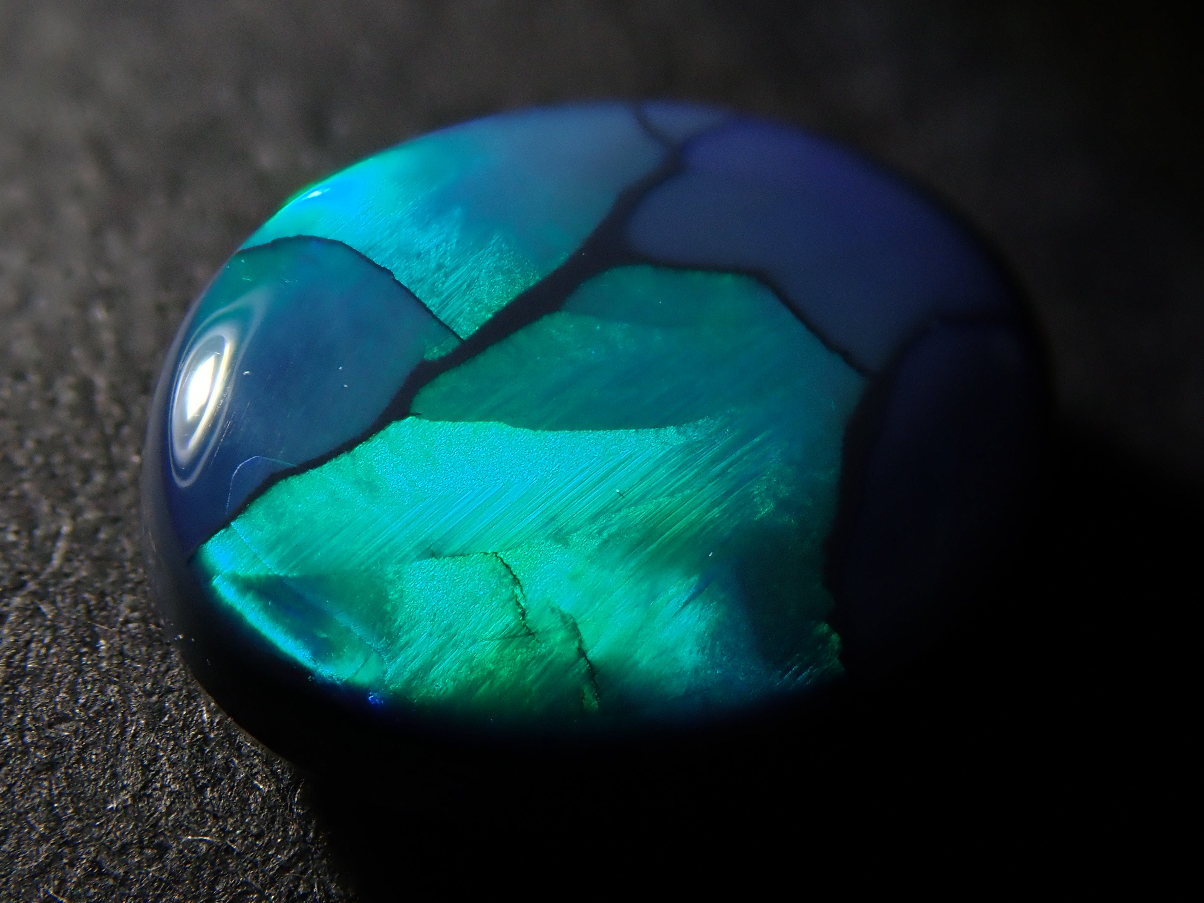 [12561694] Australian black opal 1.837ct loose