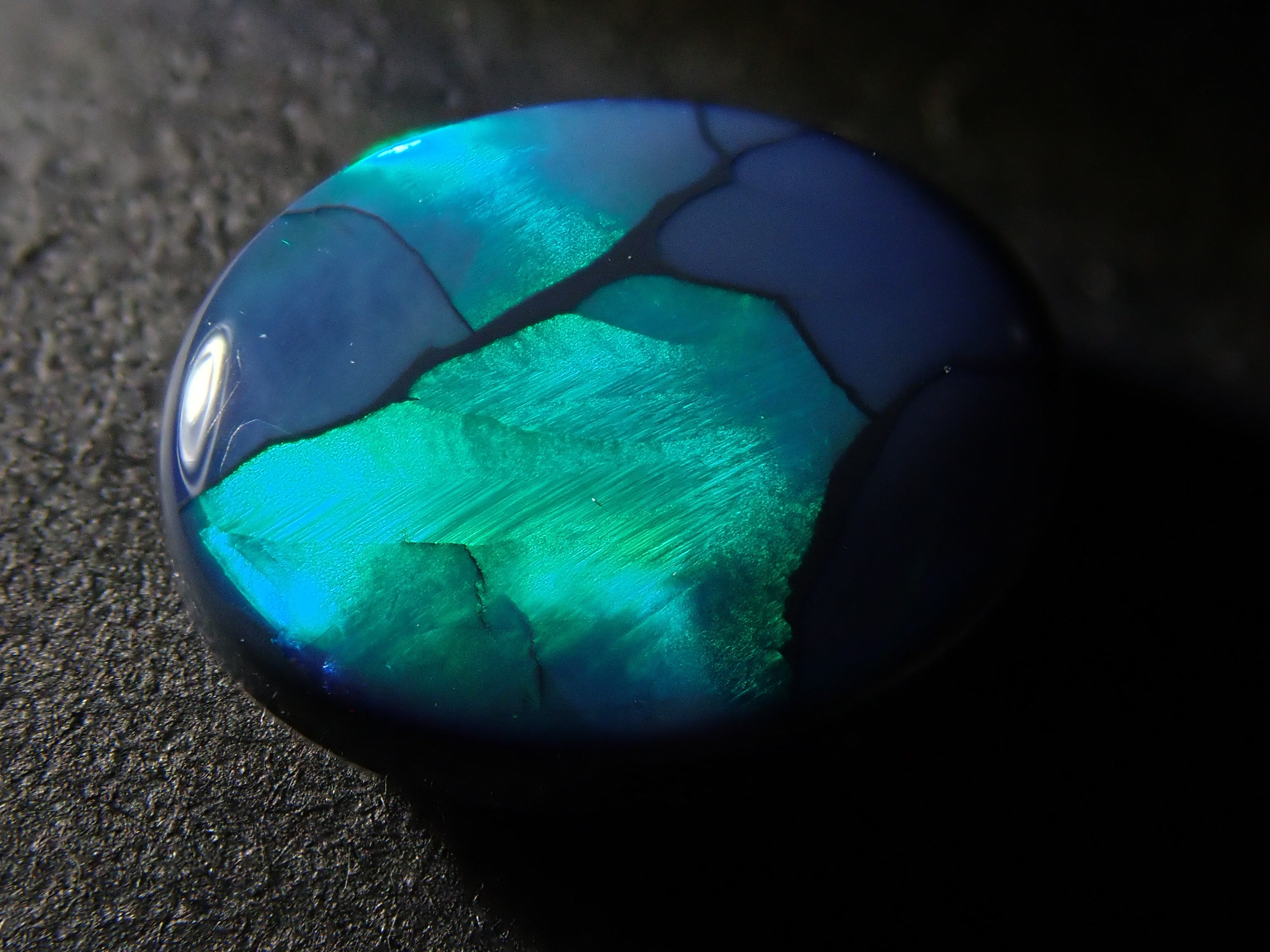 [12561694] Australian black opal 1.837ct loose