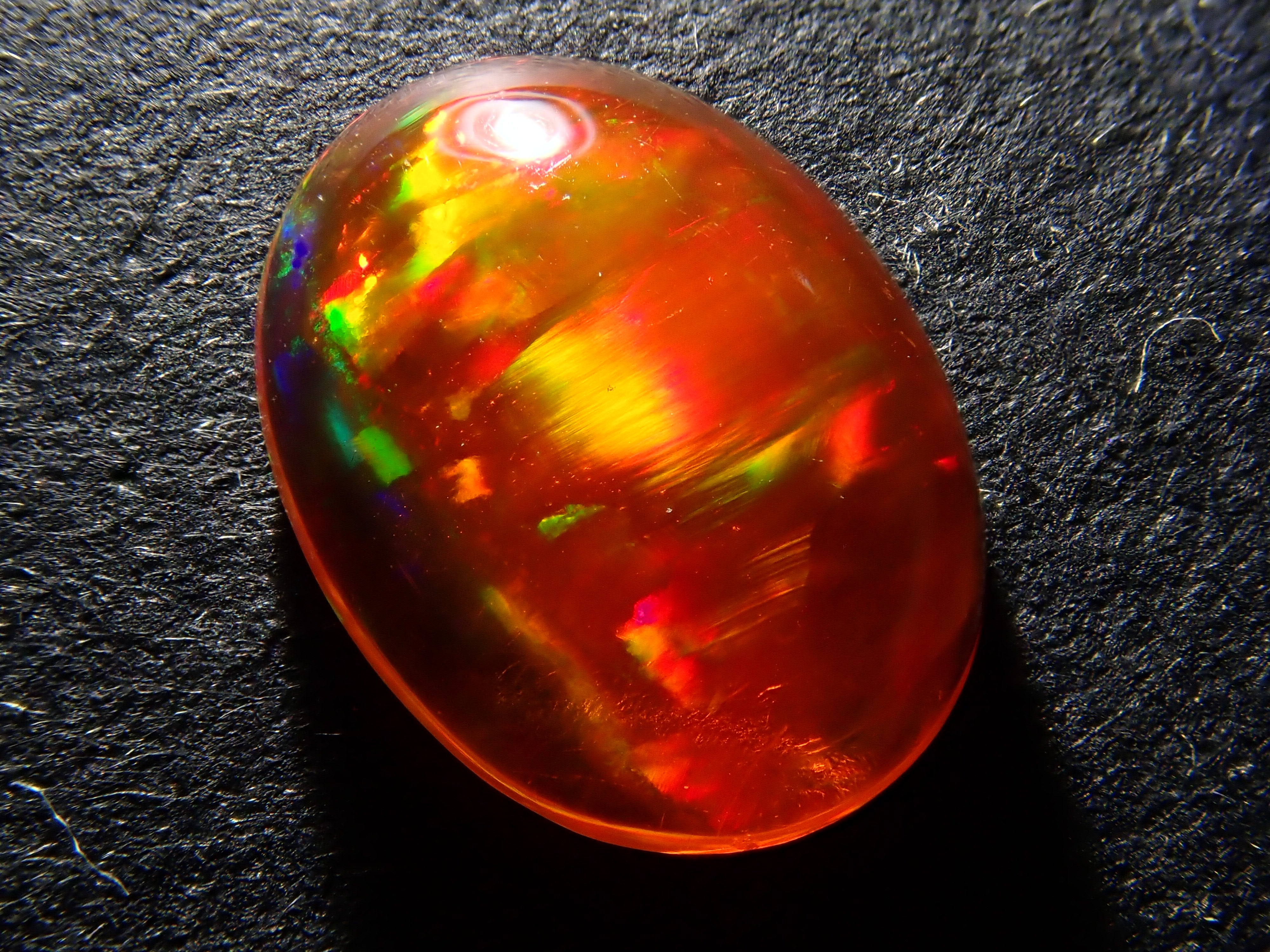 華やか！メキシコ産ファイヤーオパール　925SV PG フリーサイズ メキシコ産ファイアオパール 1.413ctルース