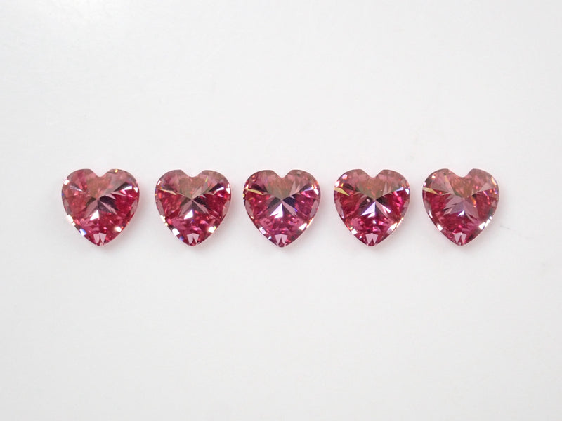 [On sale from 10pm on 5/11] {Limited to 5 stones} Synthetic moissanite 1 loose stone (pink moissanite, heart shape, 6.5mm) {Multiple purchase discounts available}