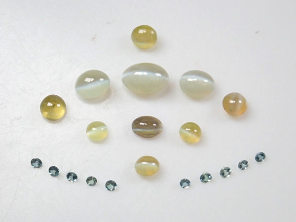 [Limited to 10 stones] Gem gacha 💎Chrysoberyl cat's eye from Sri Lanka + Alexandrite from Brazil, 2 stones in total (discount available for multiple purchases) Set