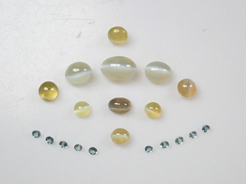 [Limited to 10 stones] Gem gacha 💎Chrysoberyl cat's eye from Sri Lanka + Alexandrite from Brazil, 2 stones in total (discount available for multiple purchases) Set
