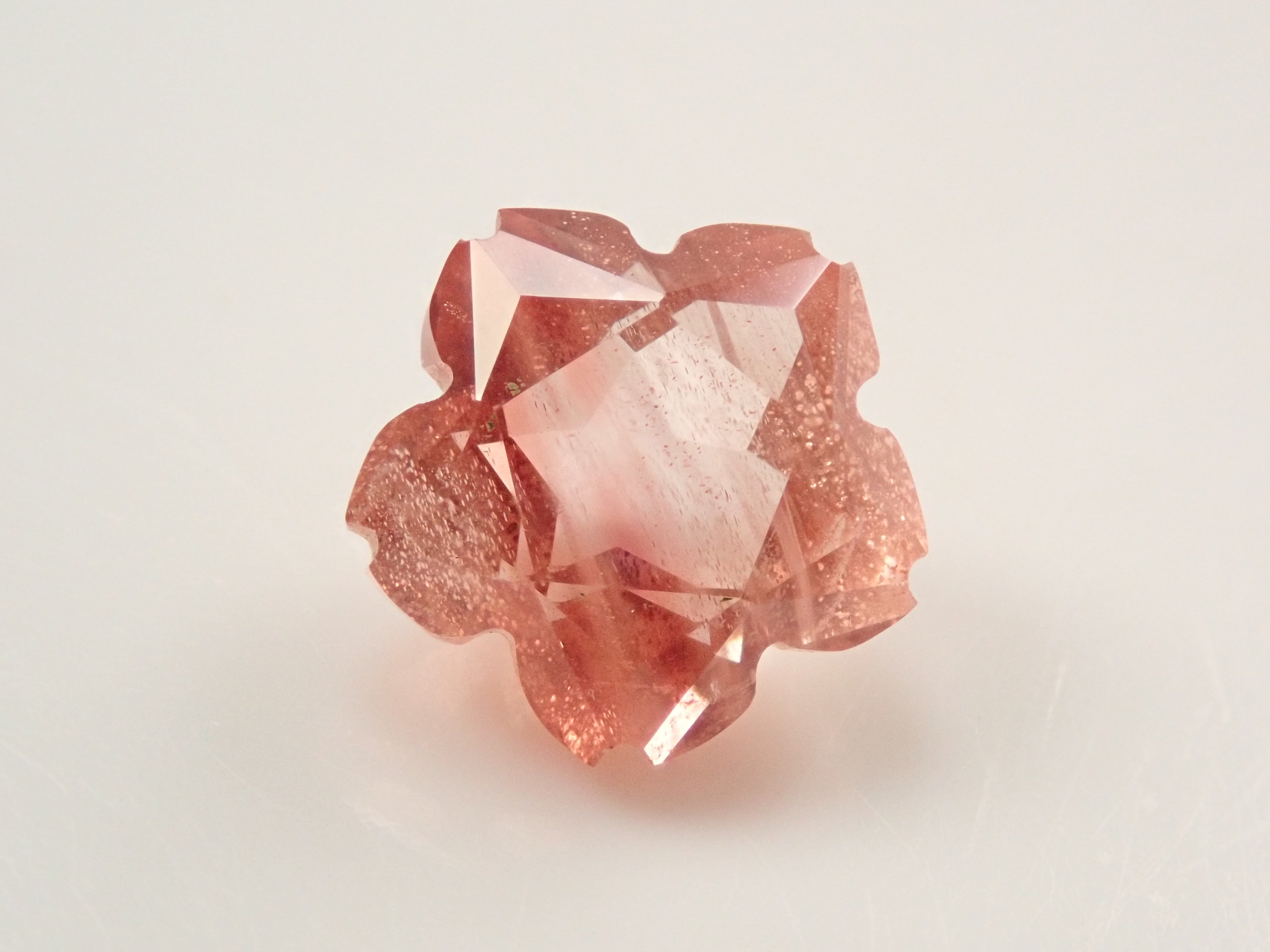 【抽選販売0117_02】【さくらシェイプ】アメリカ産オレゴンサンストーン 1.201ctルース