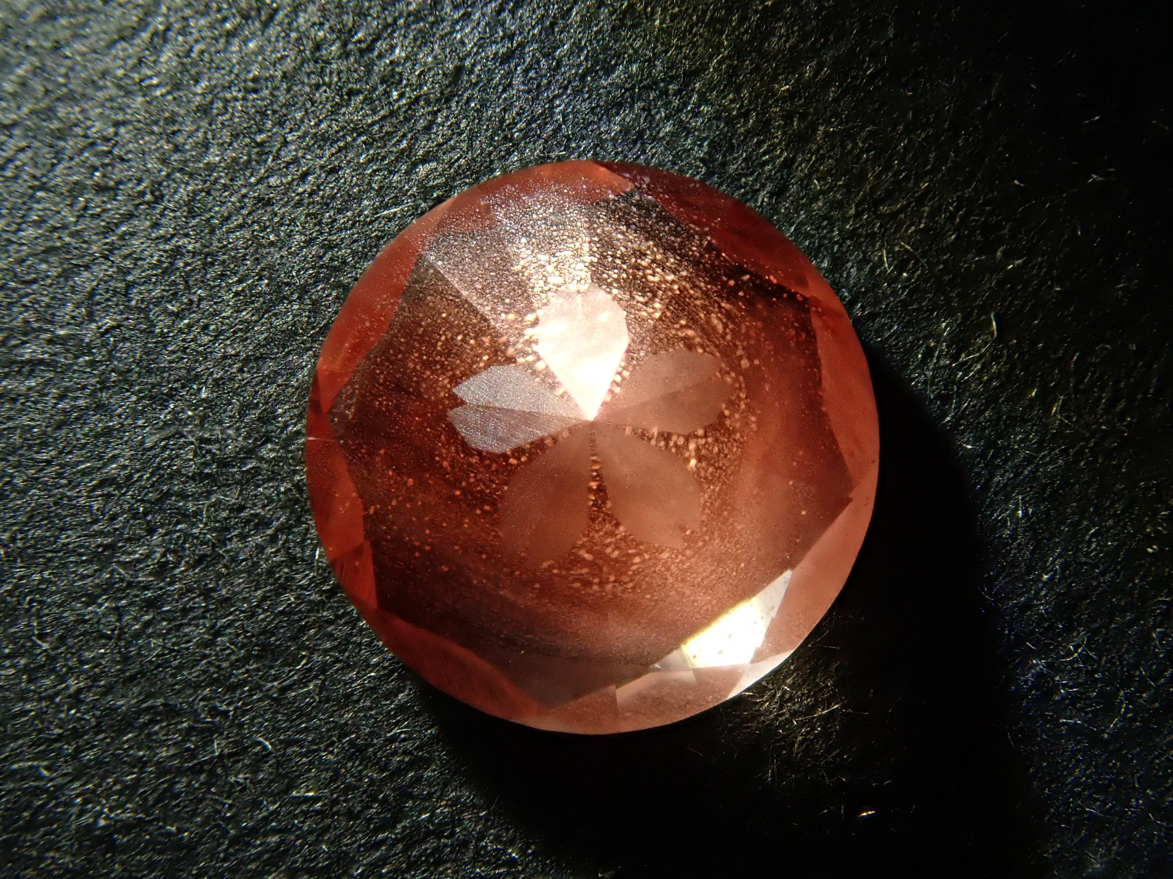 【抽選販売0117_01】【さくらインカット】アメリカ産オレゴンサンストーン 6.0mm/0.638ctルース