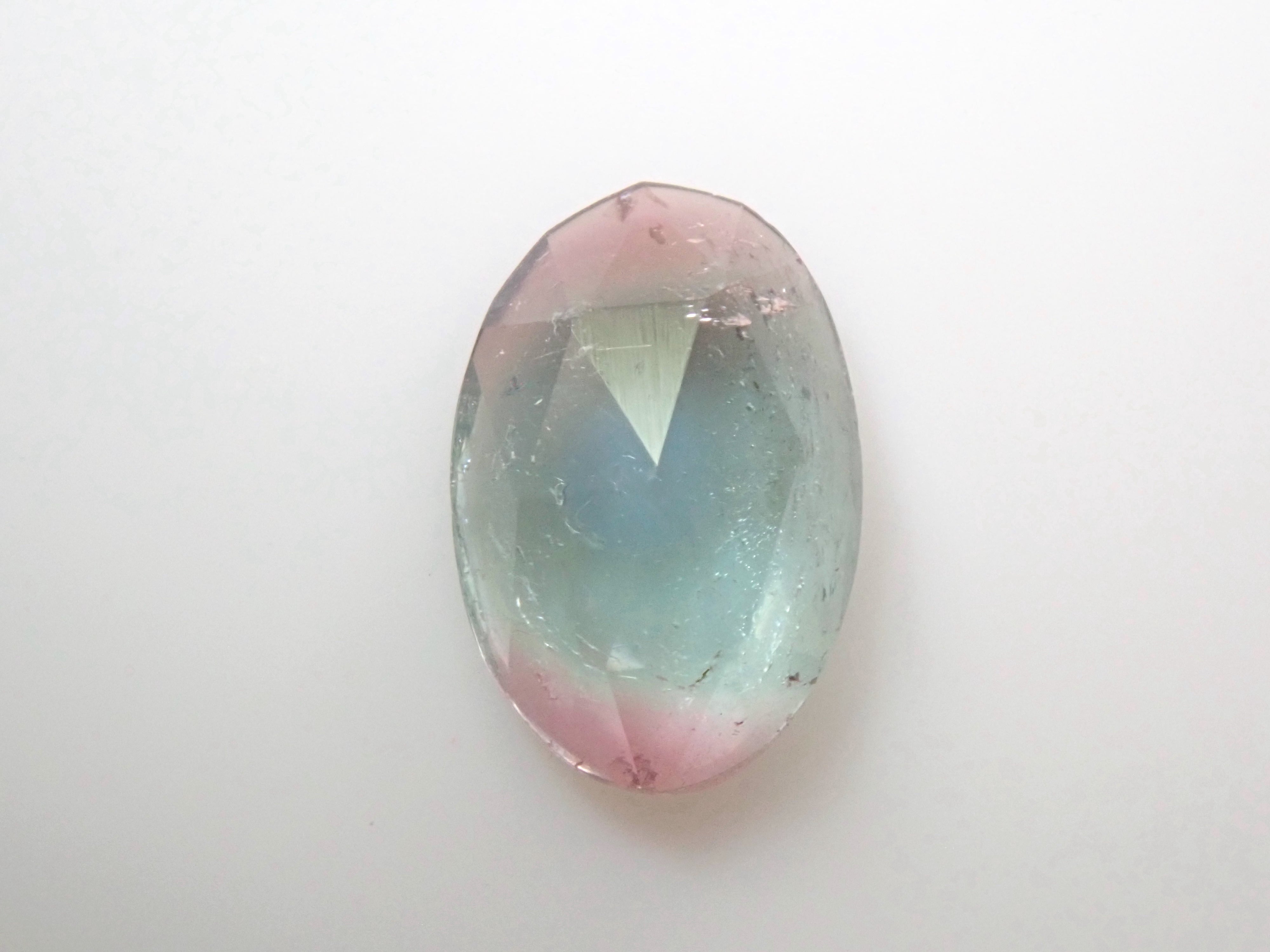 Bicolor tourmaline 0.356ct loose (rose cut)