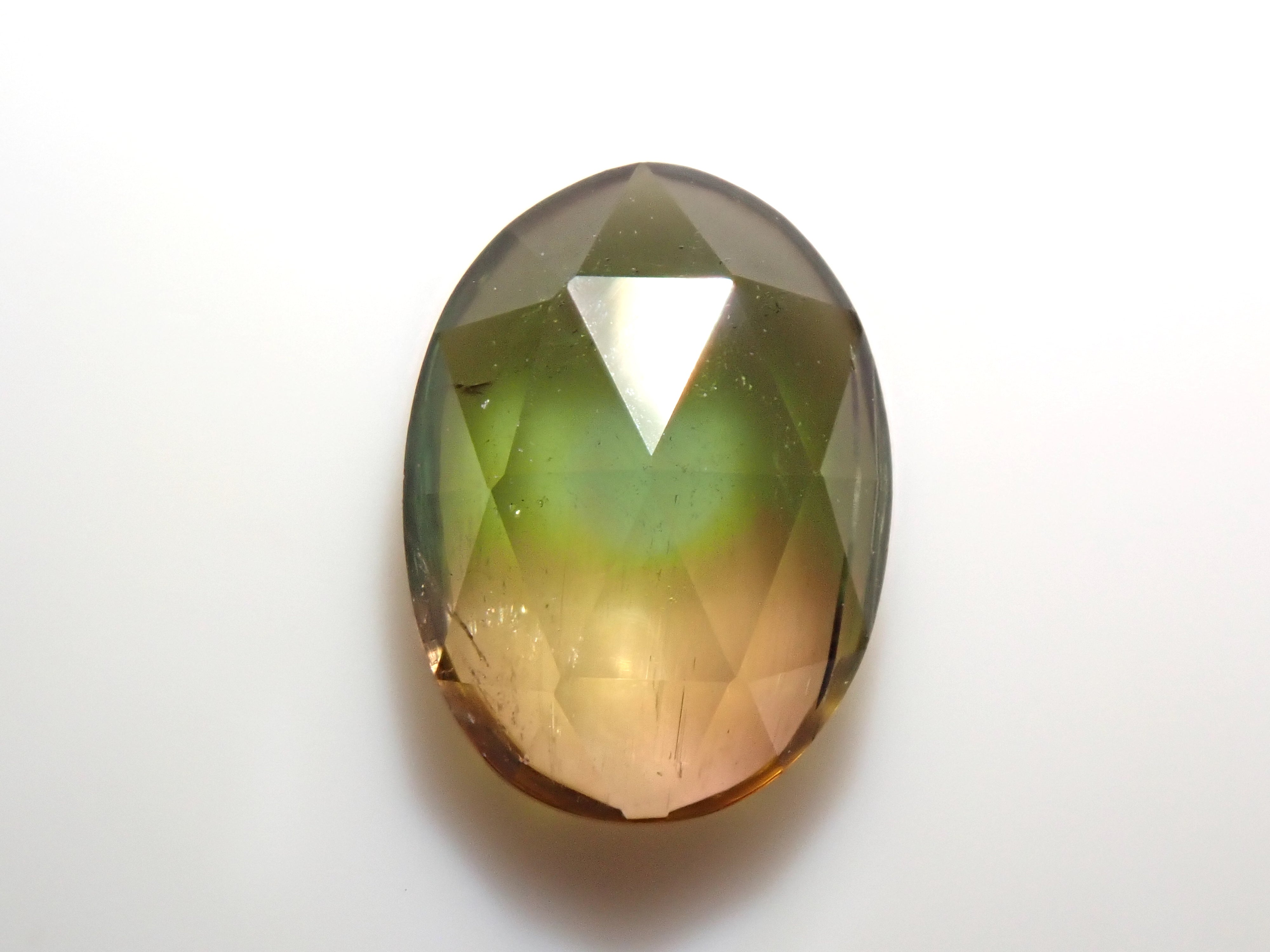 Brazilian bicolor tourmaline 0.649ct loose stone (rose cut)