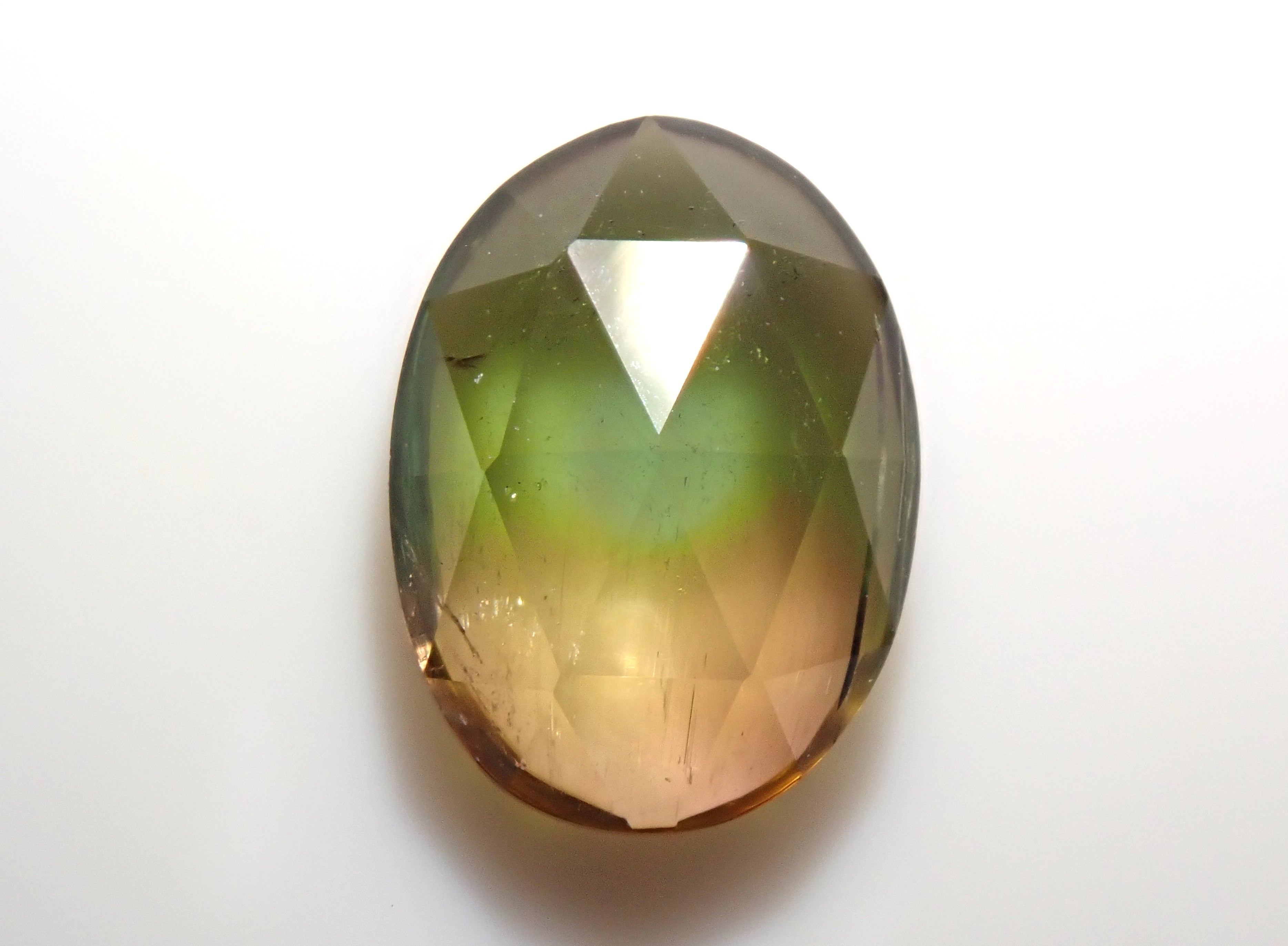 Brazilian bicolor tourmaline 0.649ct loose stone (rose cut)