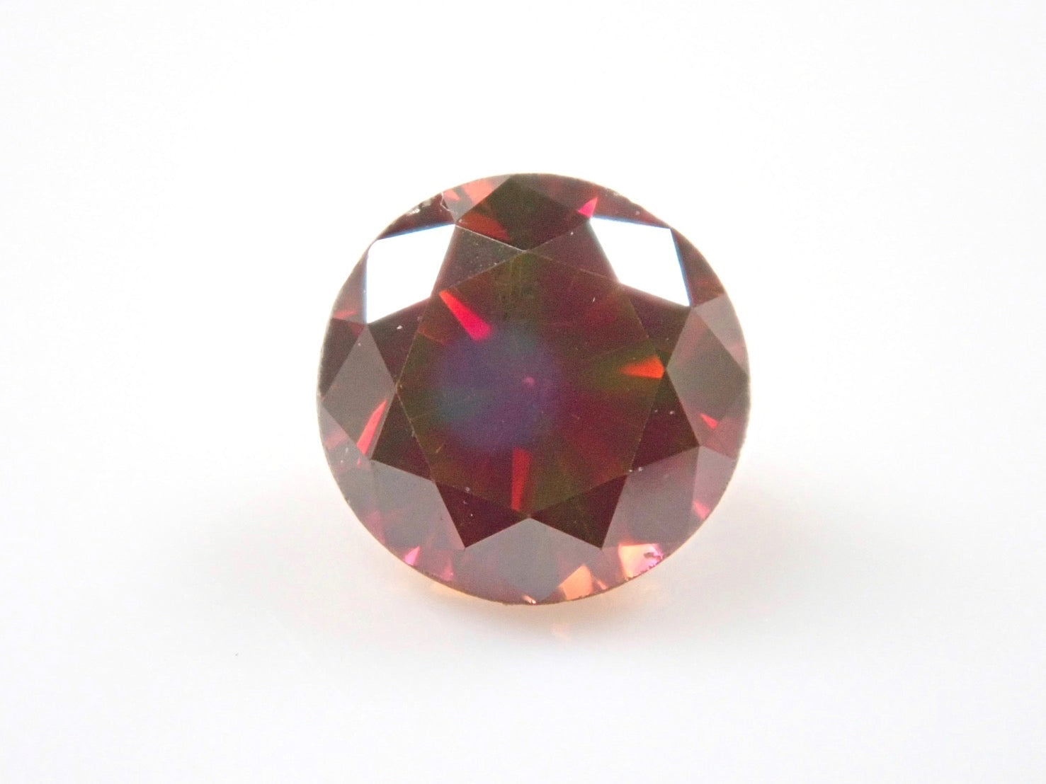 【11/9 22時販売】レッドブラウンダイヤモンド（トリートメント） 3.4mm/0.169ctルース(FANCY RED BROWN, VS2)