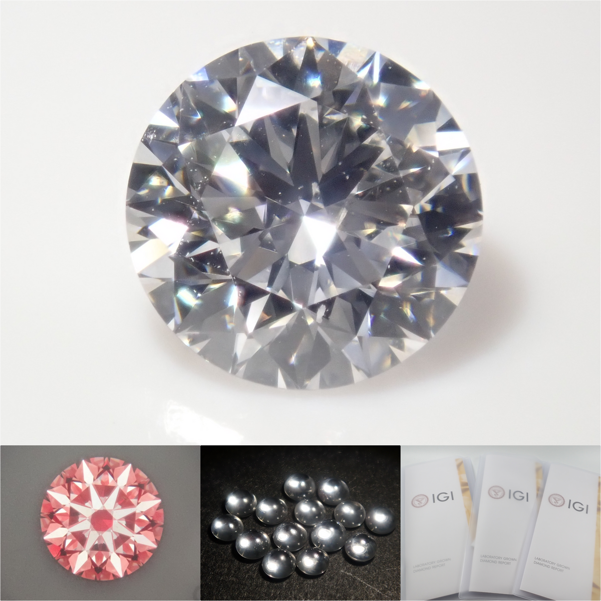 IGI☆VVS1ラボグロウンダイヤモンド1.03D IDEAL 限定3セット》1.0ct/D/VS-VVS/IDEALのラボグロウンダイヤモンド（合成