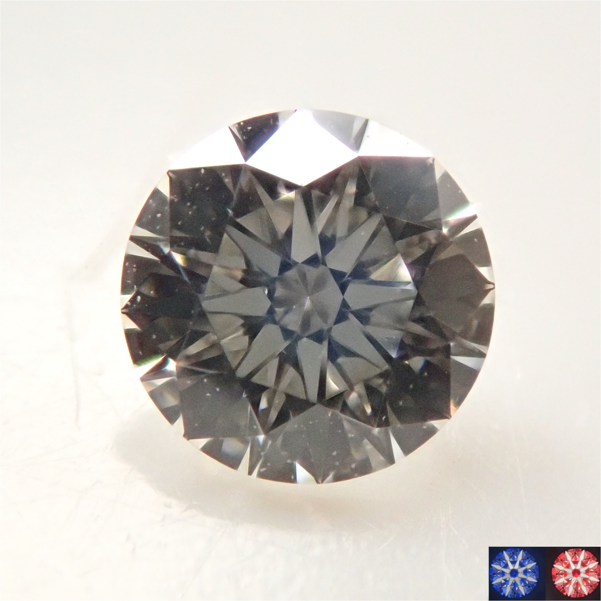 ダイヤモンド 3.3mm/0.134ctルース(I, VVS-2, Excellent H&C)