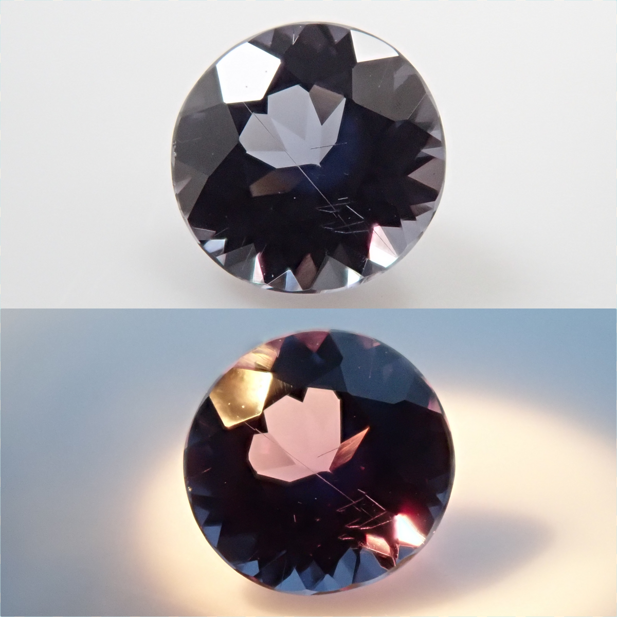 【10/24 22時販売】マダガスカル産ベキリーブルーガーネット（カラーチェンジガーネット） 4.3mm/0.394ctルース
