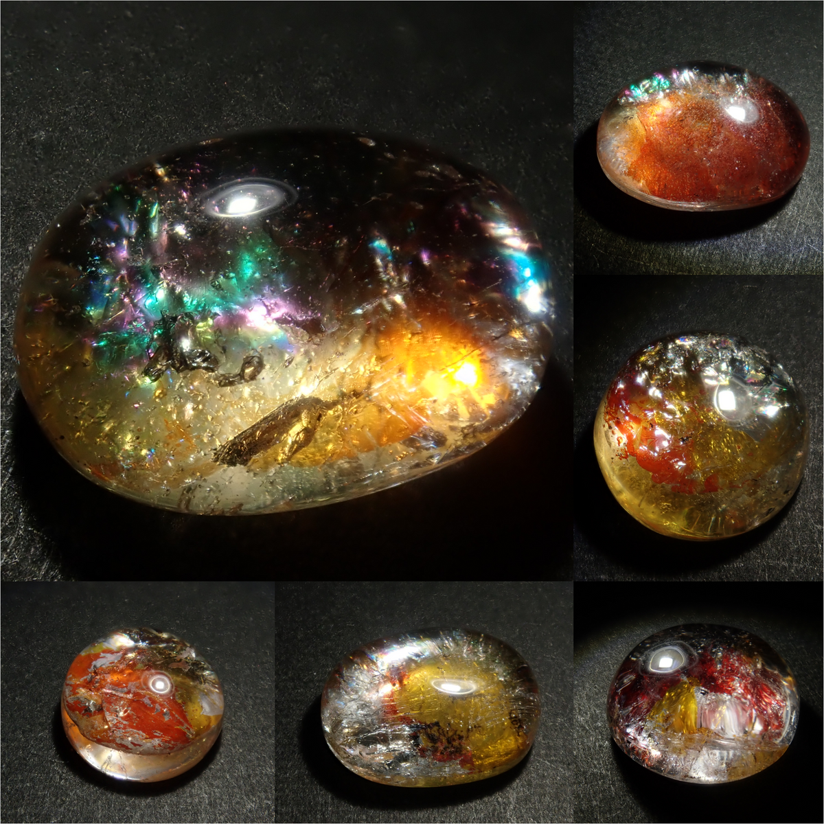 ブラジル産ライモナイトインクォーツ1石ルース（平均6ct）