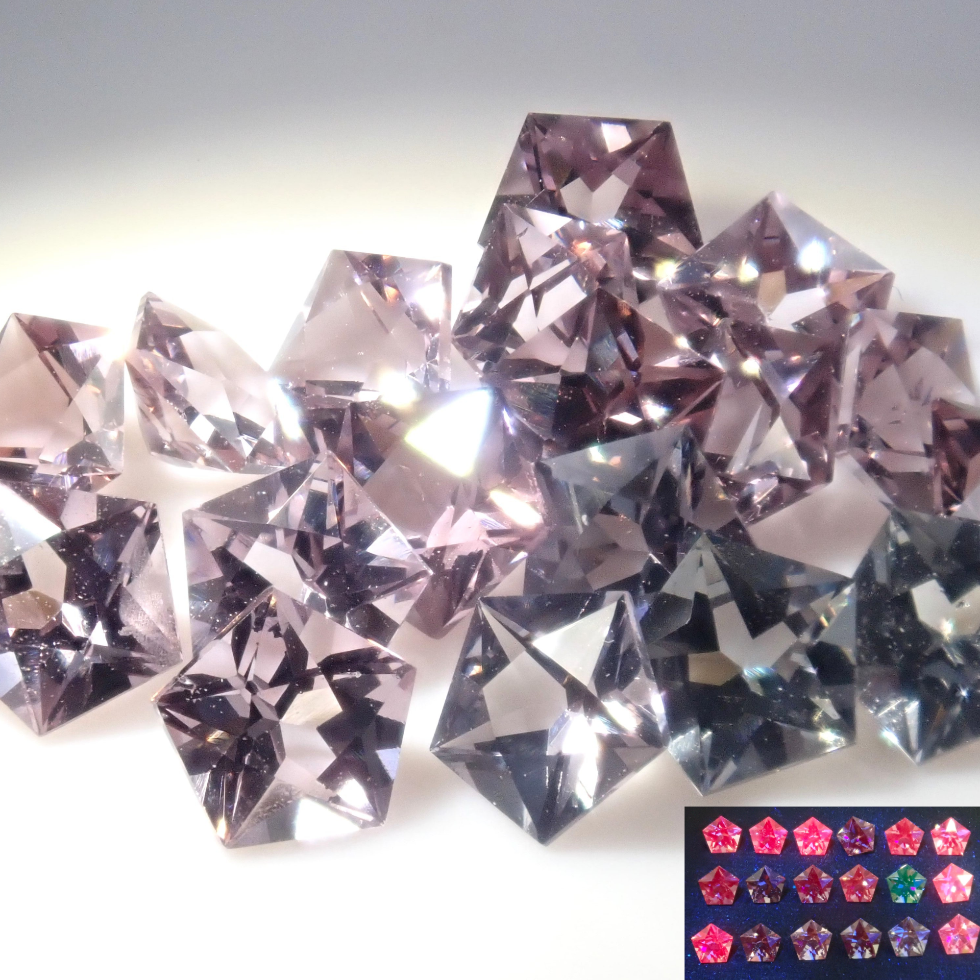 Limited to 18 stones: Myanmar spinel (3.5mm, pentagonal cut) 1 loose stone. Discounts available for multiple purchases.