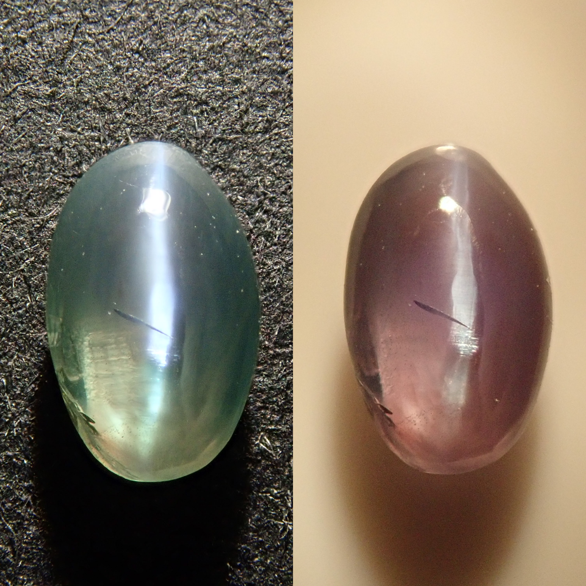[On sale from 10pm on 8/1] Indian Alexandrite Cat's Eye 0.346ct Loose Stone