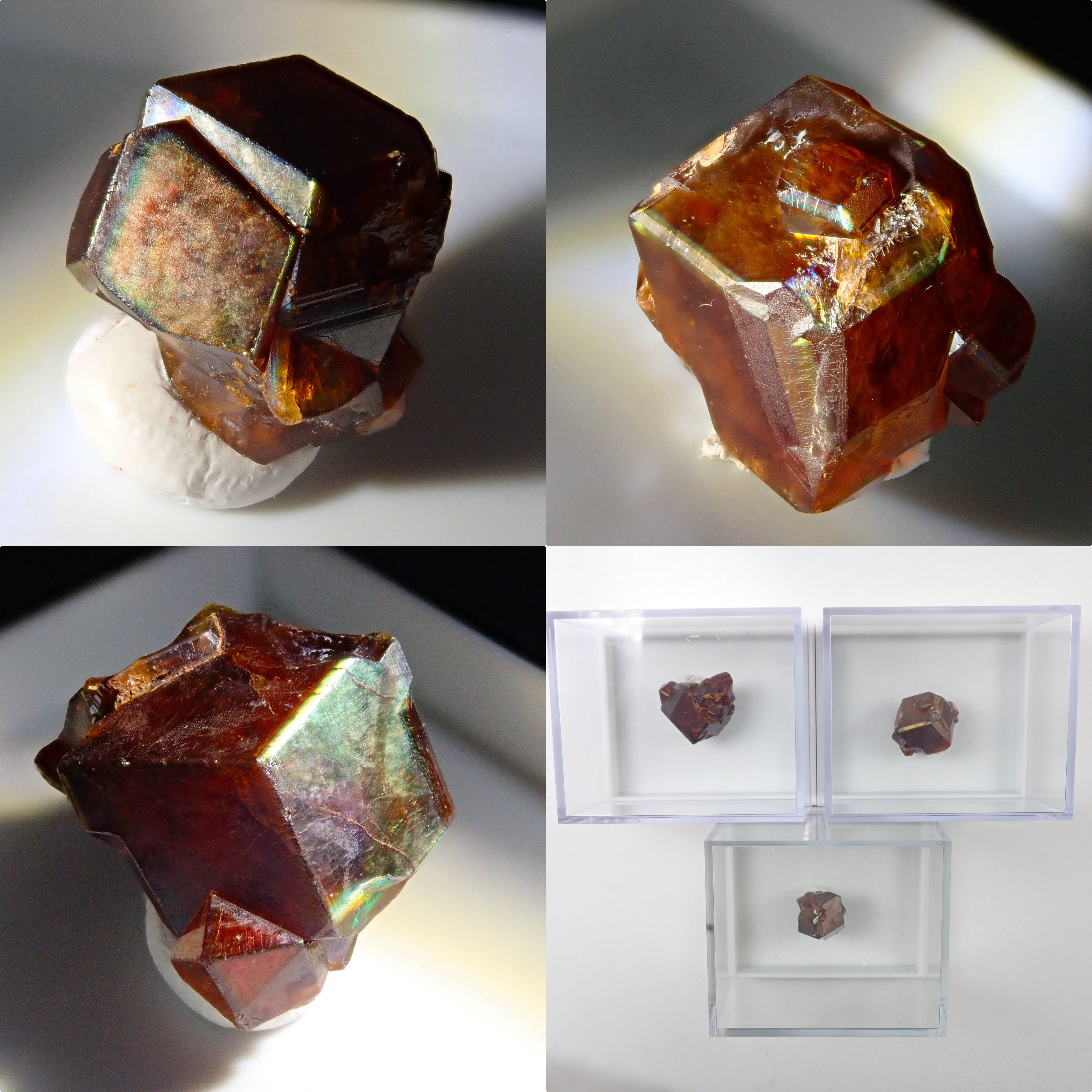 Rainbow garnet (andradite garnet) raw stone from Tenkawa Village, Nara Prefecture