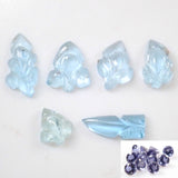 Limited to 6 stones: Aquamarine + Iolite loose stone set of 2 (March birthstone) Multiple purchase discounts available