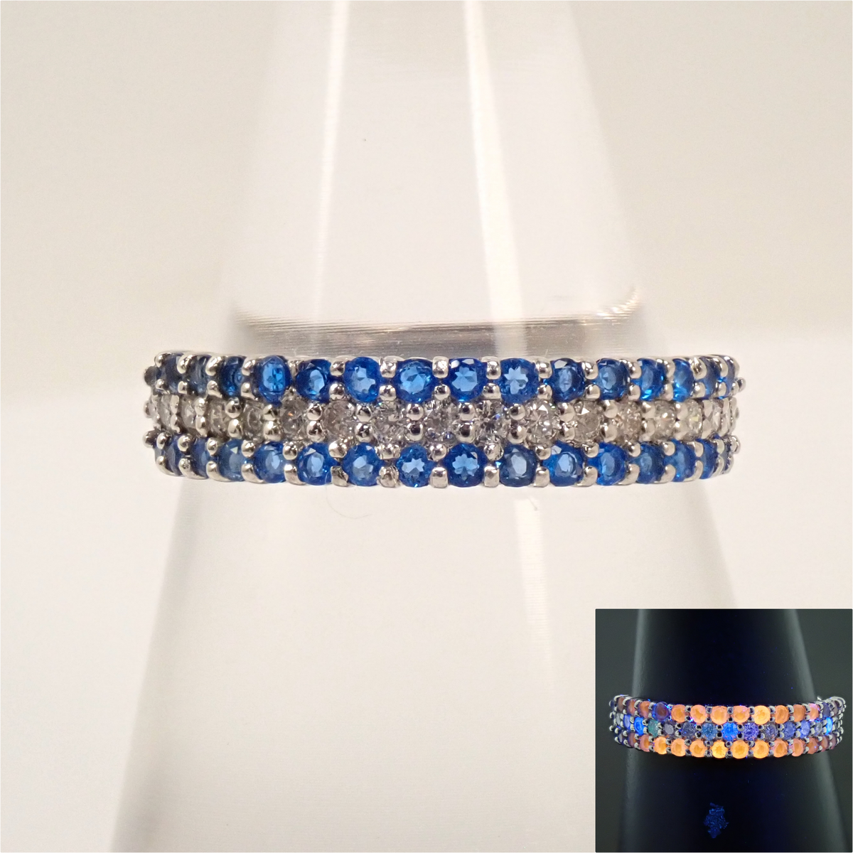 Pt950 アウイナイト 0.24ct・ダイヤモンド0.18ctリング 鑑別カード