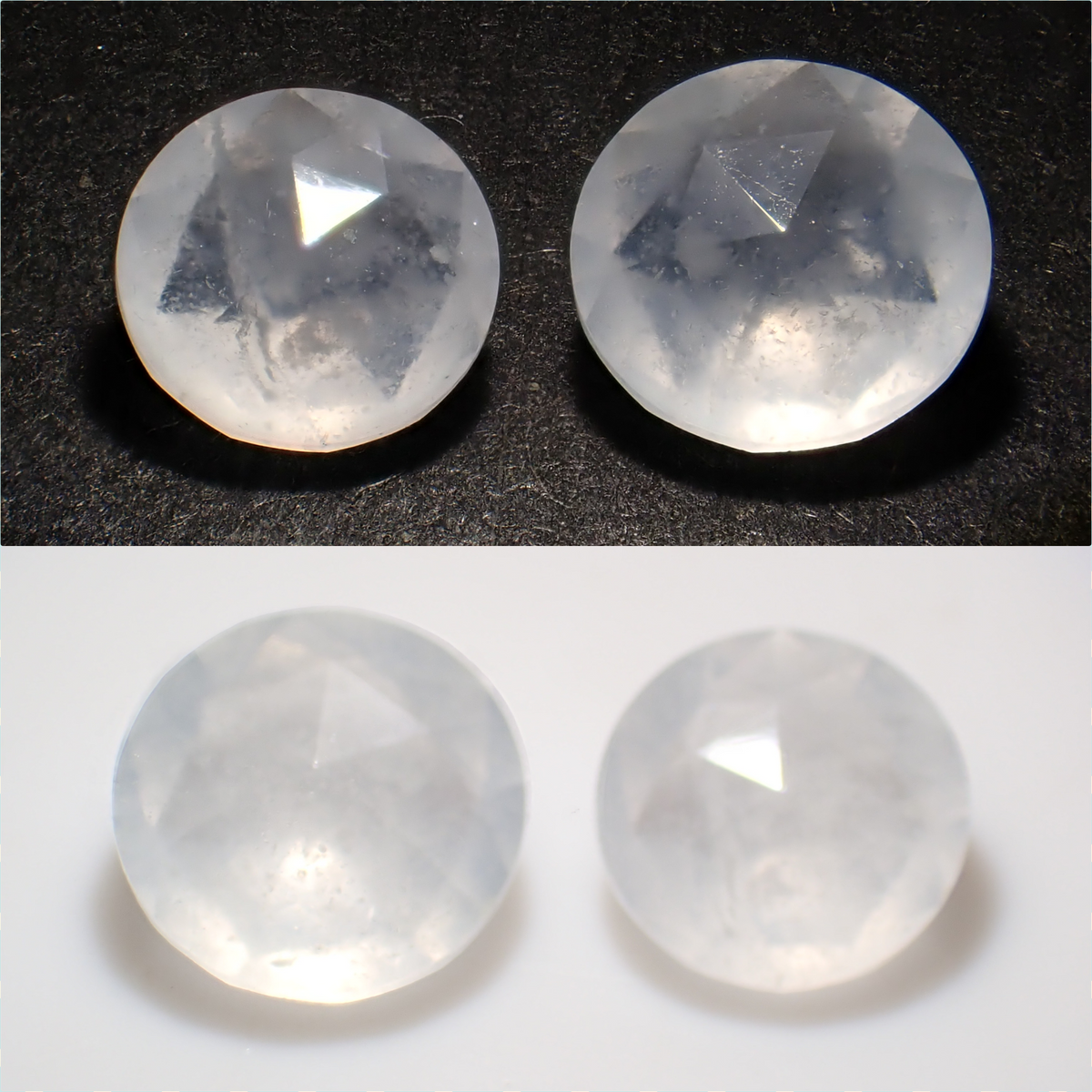 【10/23 22時販売】《限定2石》クォーツアイトガチャ1石ルース（ローズカット、5.5～6.1ｍｍ、サンジェ氏）《複数購入割引有》