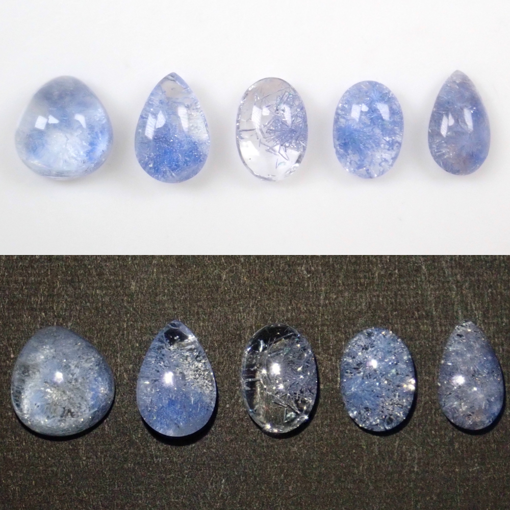 Limited to 5 stones: Brazilian Dumortierite in Quartz 1 loose stone. Discounts available for multiple purchases.