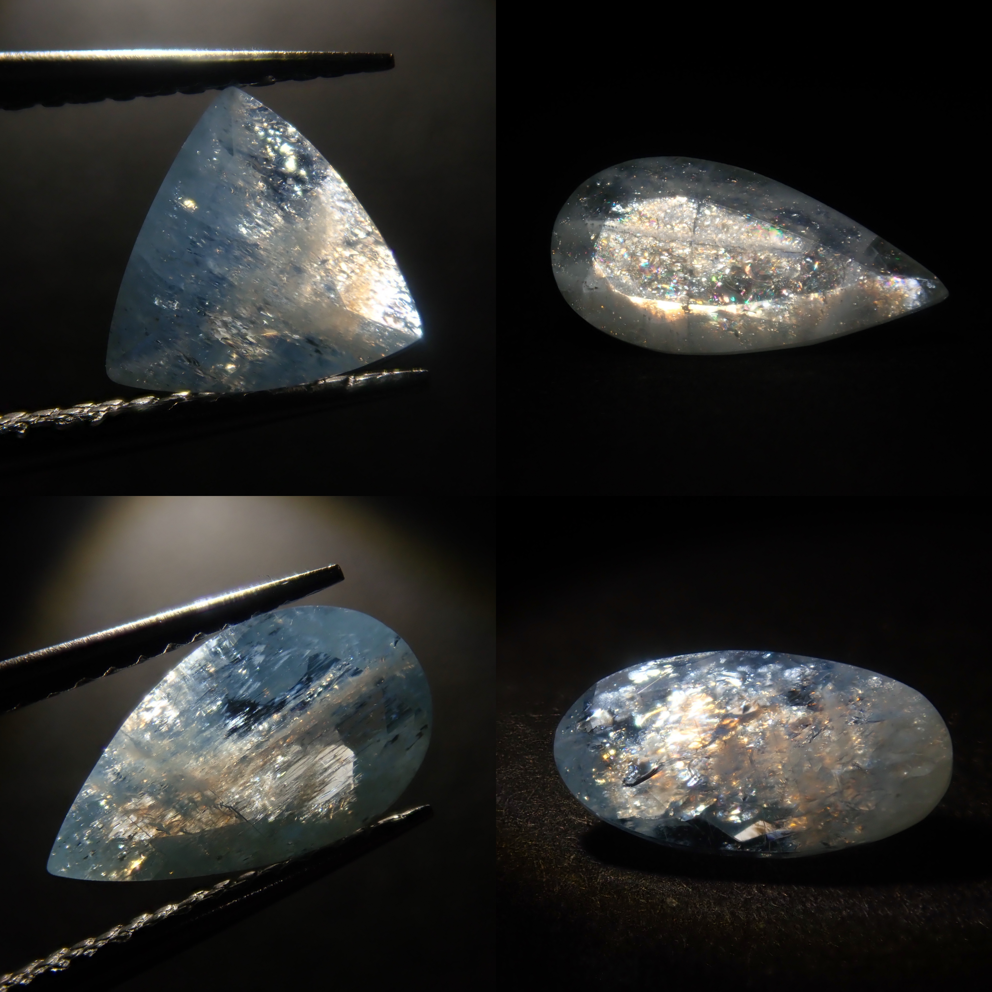 [On sale at 10pm on 3/22] [Limited to 4 stones] [New in Tucson] 1 loose rainbow aquamarine stone from Brazil (average 1.3ct) [Multiple purchase discounts available]