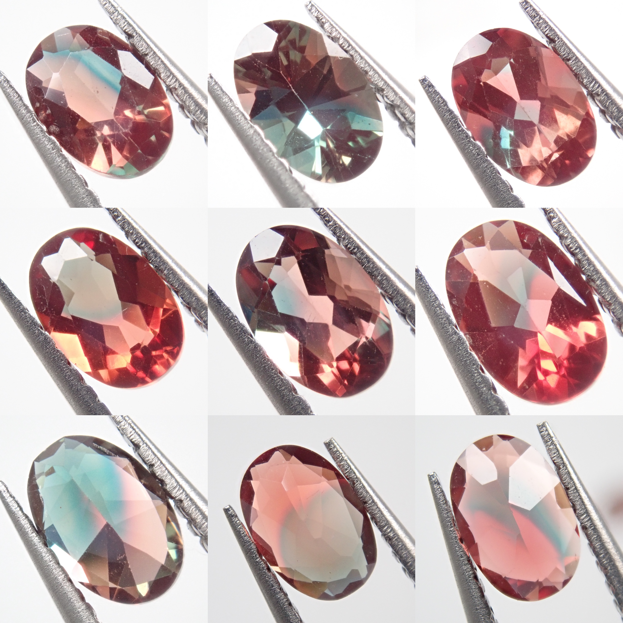 [Limited to 11 stones] Bicolor Andesine 1 stone loose (6 x 4 mm, color change Andesine) [Multiple purchase discount available]