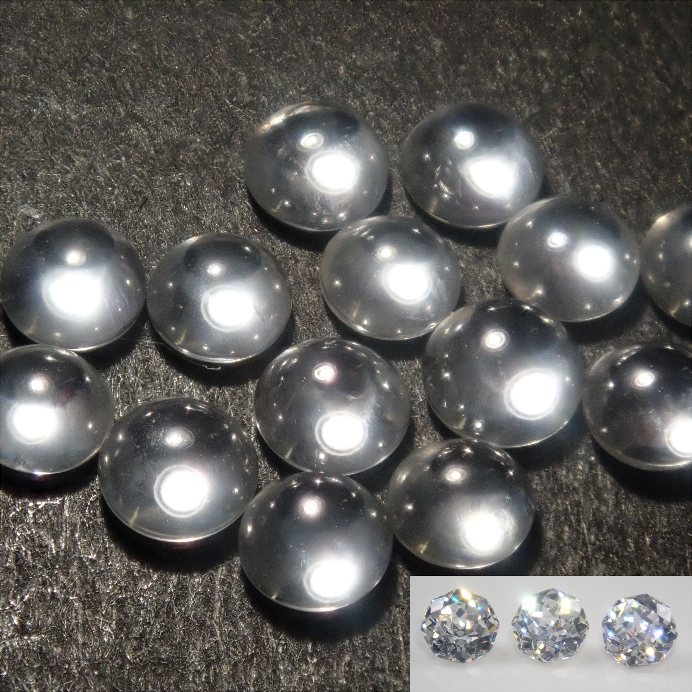 【10/22 22時販売】《限定14石》ラボグロウンダイヤモンド（カボションカット約2.3mm）1石ルース《複数購入割引有》