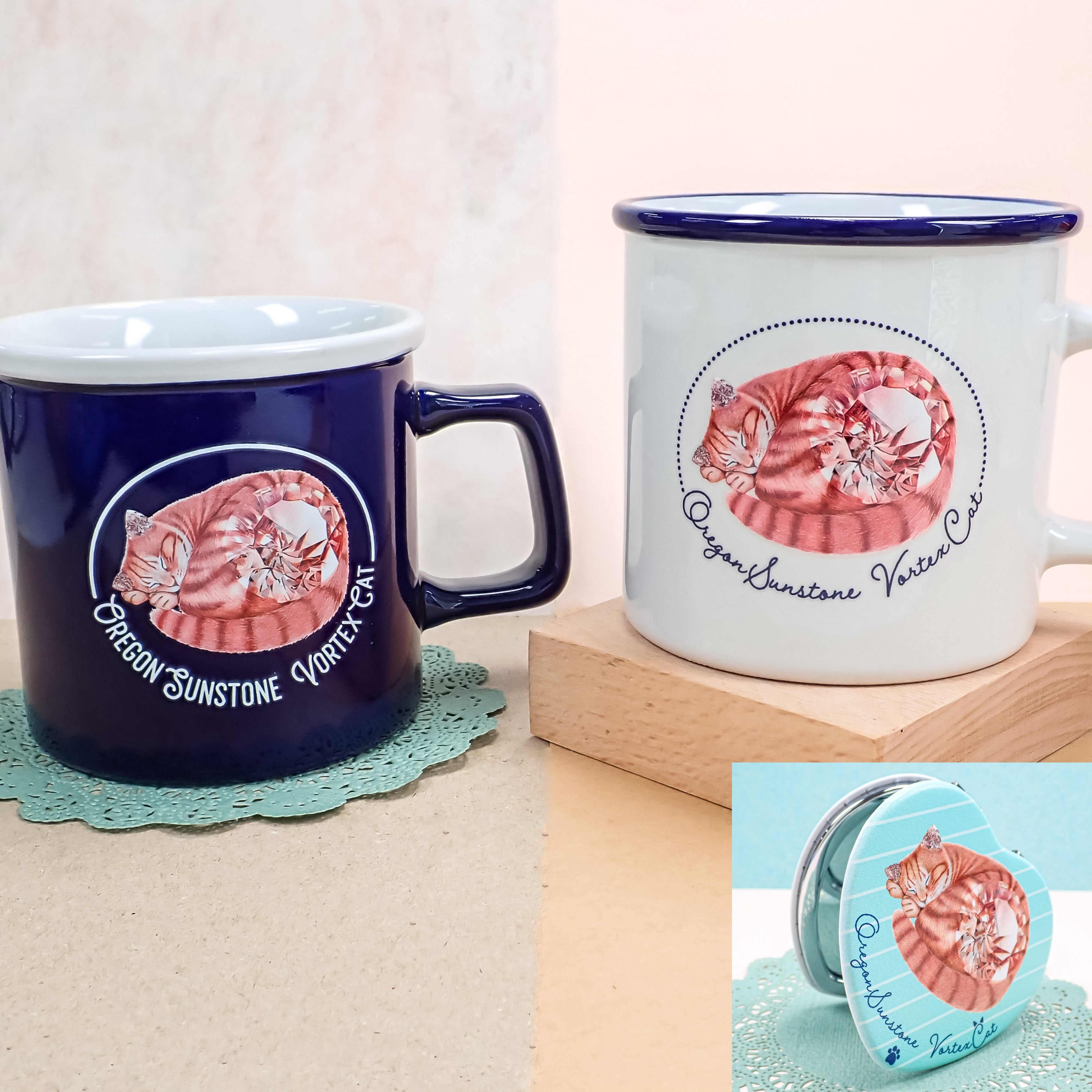 [1 item left] Yuichiro Abe goods set [mug &amp; compact mirror]