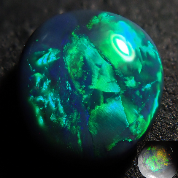 Australian black opal 0.410ct loose stone