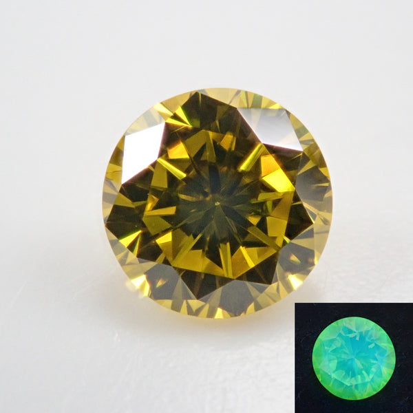 Yellow Diamond (Treatment) 0.363ct Loose (FANCY DEEP GREENISH YELLOW, VS-2)