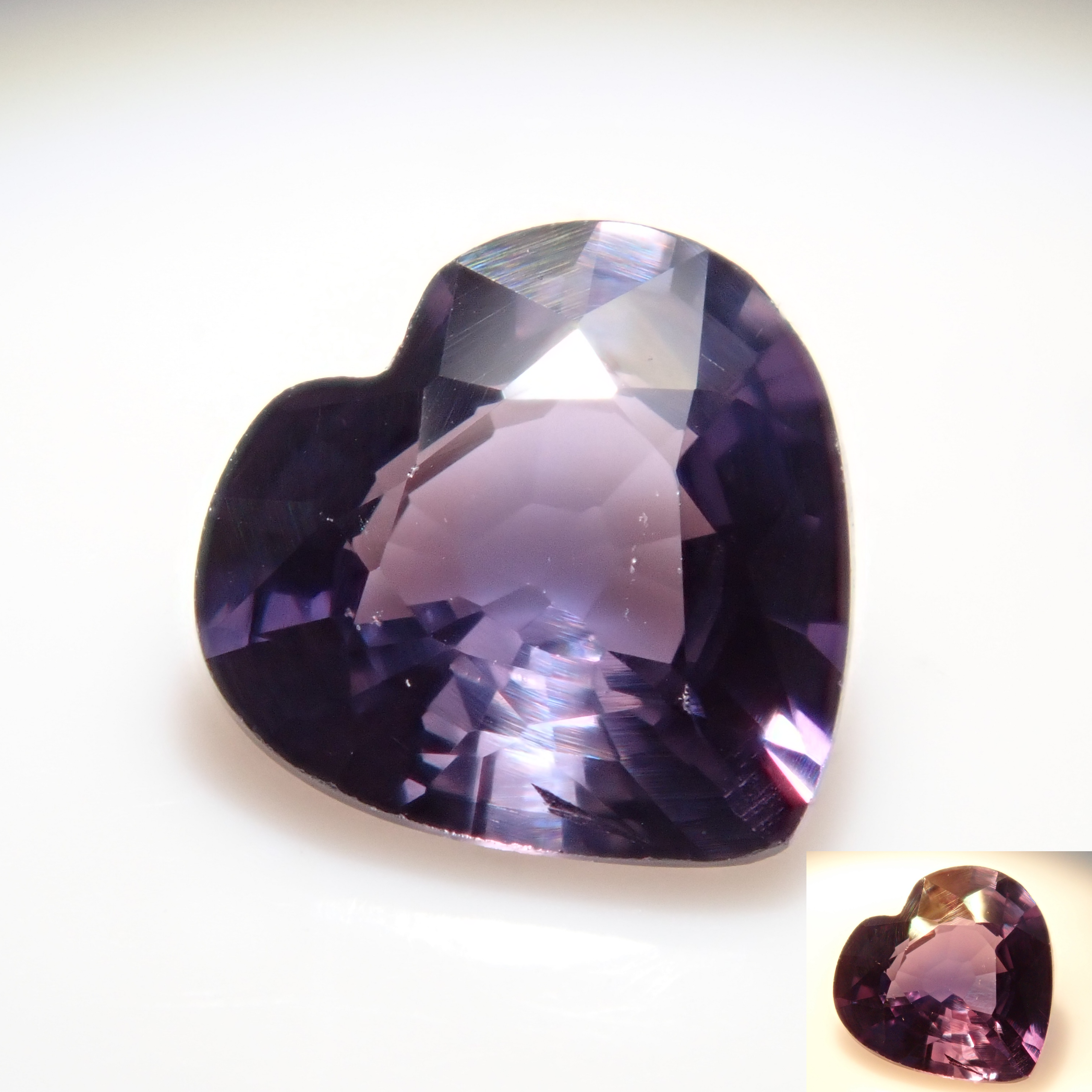 Color change sapphire 0.473ct loose stone (purple sapphire)