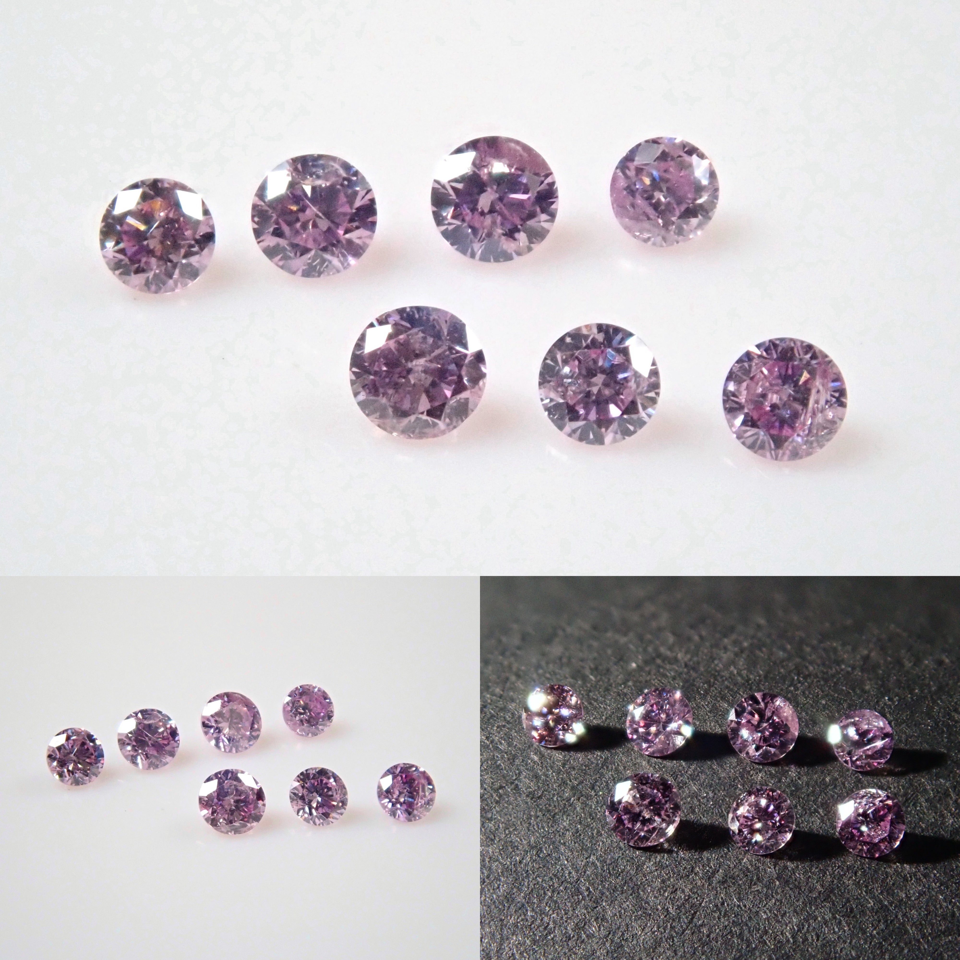 ダイヤガチャ💎ピンクダイヤモンド1石【全てFancy Purple Pink】（全品ソーティング付)💎《複数購入割引有》