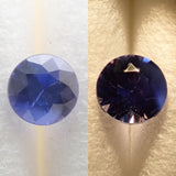 Color change sapphire from Tanzania 3.2mm/0.161ct loose