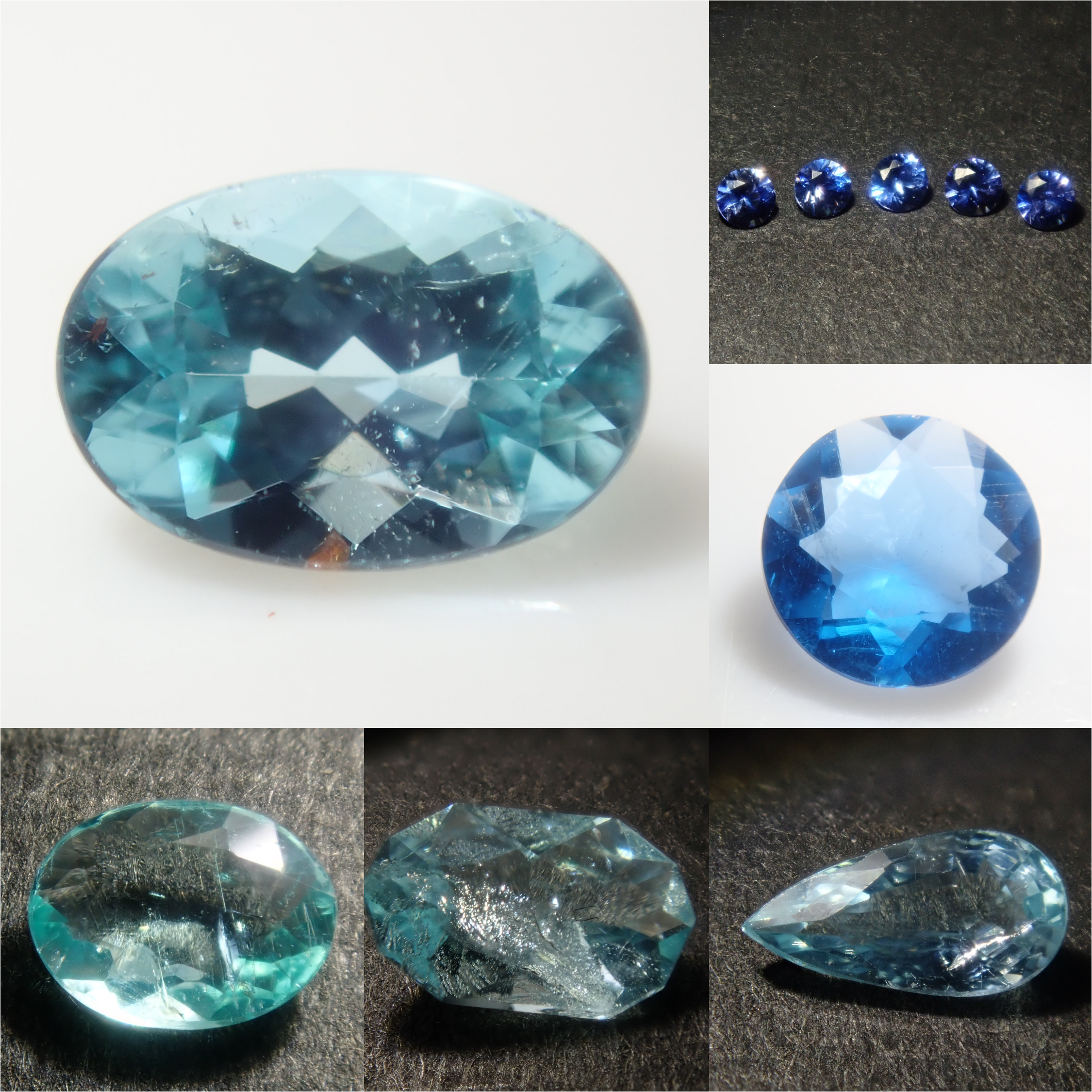 【1/12 22時販売】《限定10石》ブルー石ガチャ💎（ブラジル産パライバトルマリン・モザンビーク産パライバトルマリン・ドイツ産アウイナイト・ベニトアイト）《複数購入割引有》