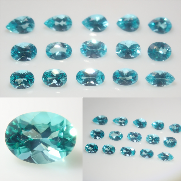 非加熱のまぁるいプルンチョ★ブラジルバターリャパライバトルマリン★3pcセット ブラジル産パライバトルマリンガチャ💎通常42,800円ソーティング付き非