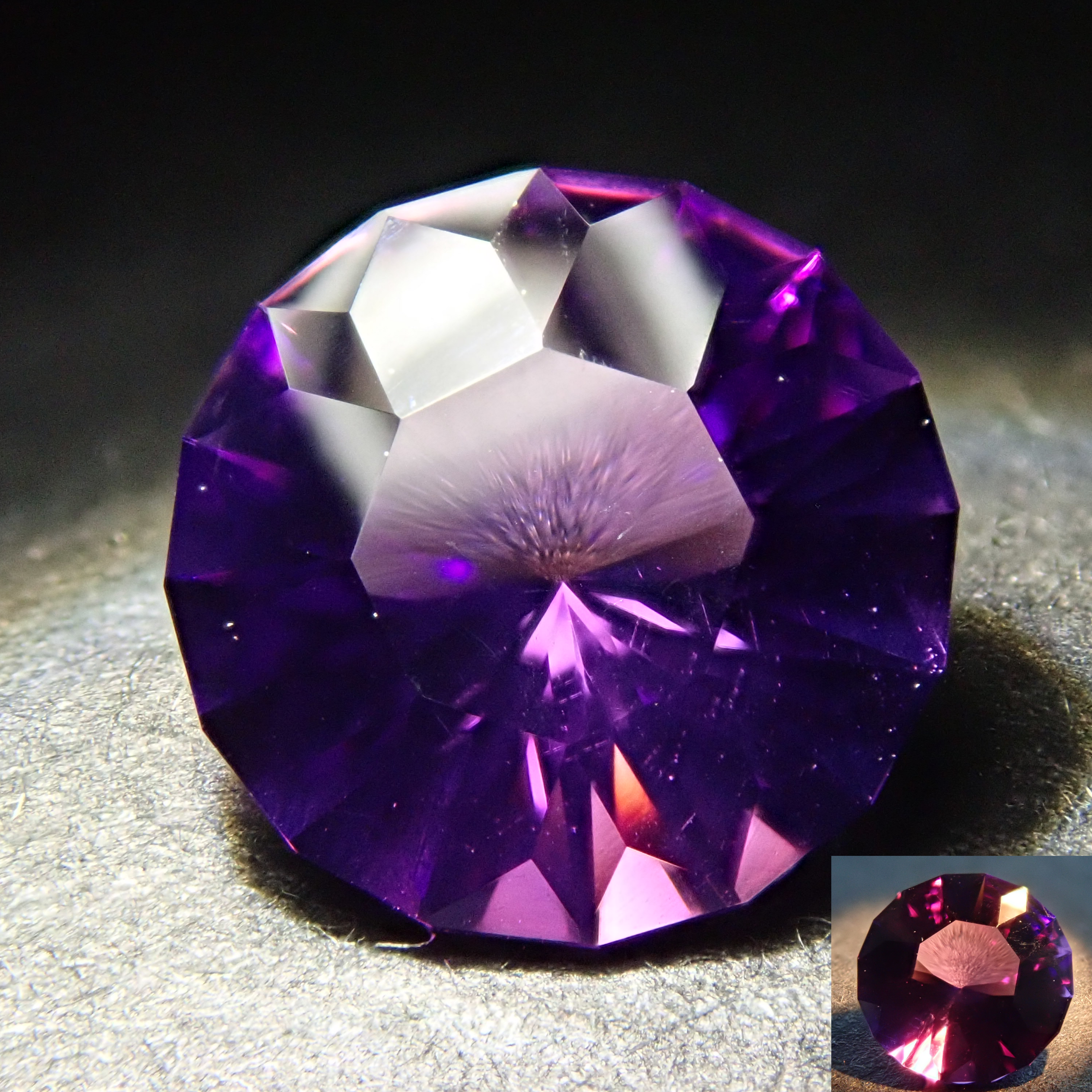 Color shift amethyst 0.872ct loose stone