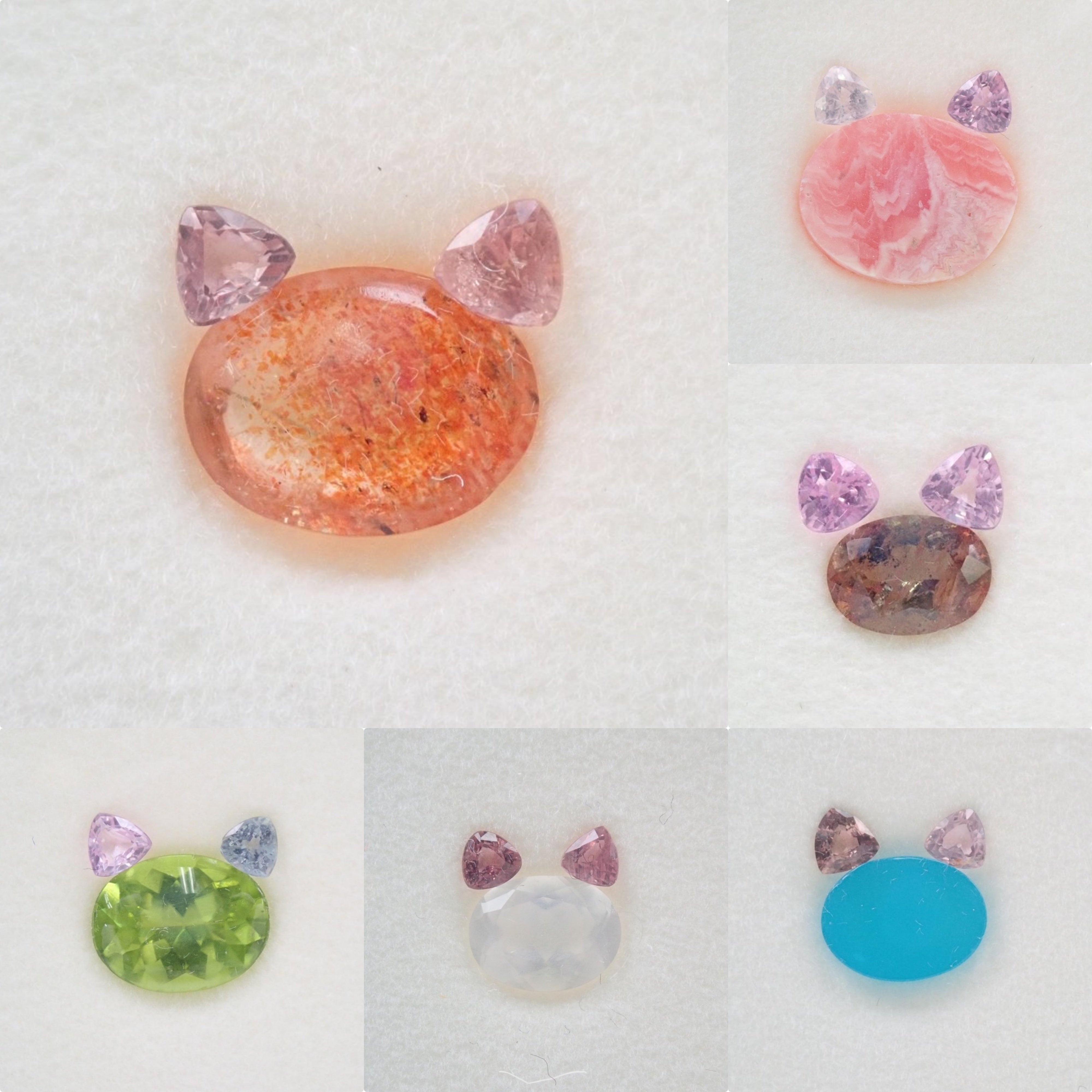 Gem Gacha💎 Cat Set (1 gemstone + 2 sapphires) {Multiple purchase discounts available}