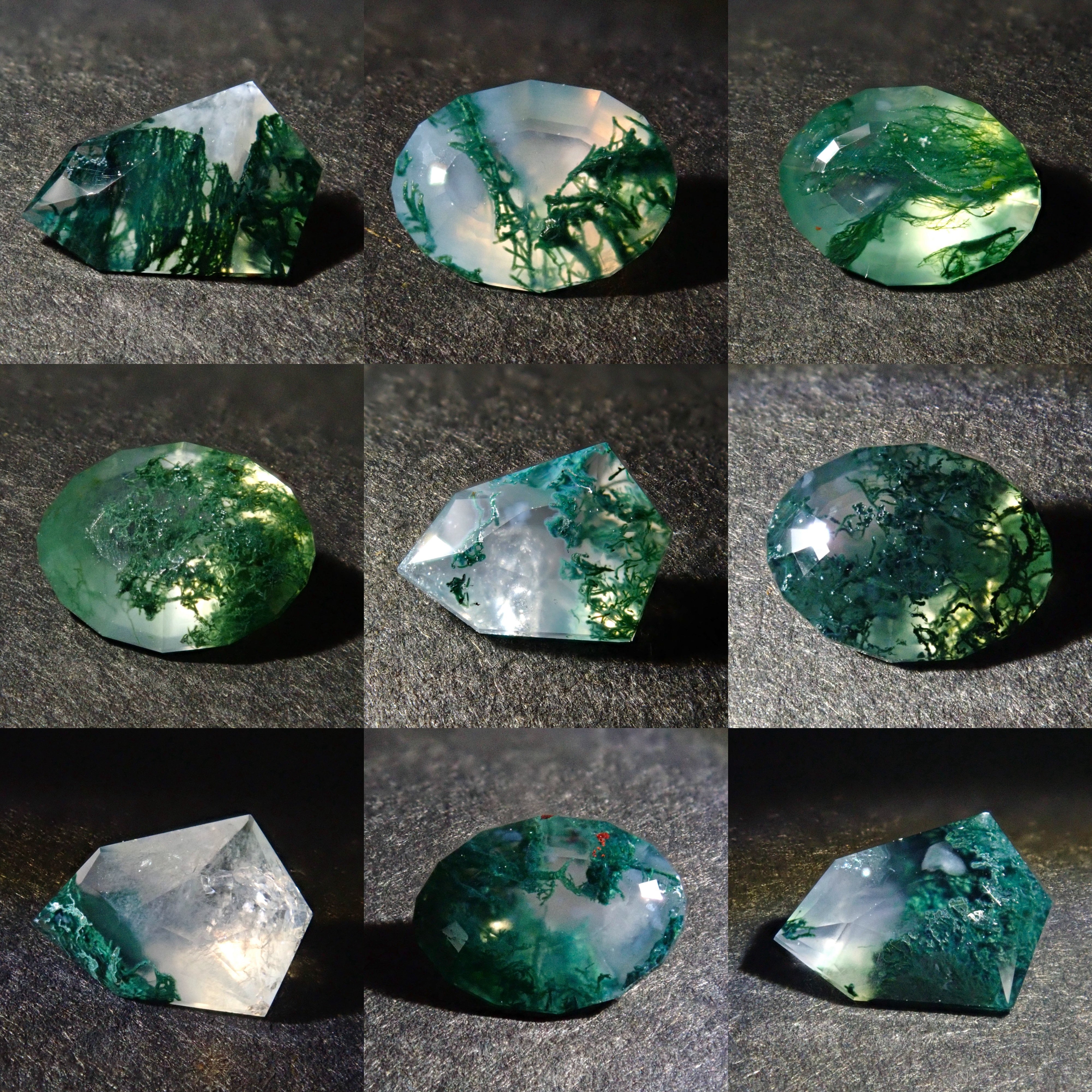 [Limited to 11 stones] 1 stone of Brazilian moss agate [Discount available for multiple purchases] (Mr. Sanjay cut)