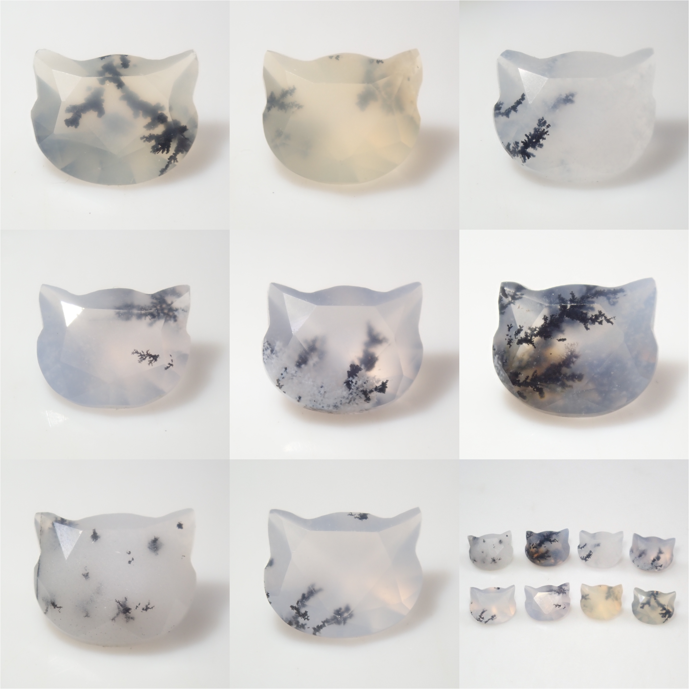 【10/13 22時販売】《限定8石》ブラジル産デンドリティッククォーツの子猫カット1石ルース（初心者向け）（5mm）《複数購入割引有》