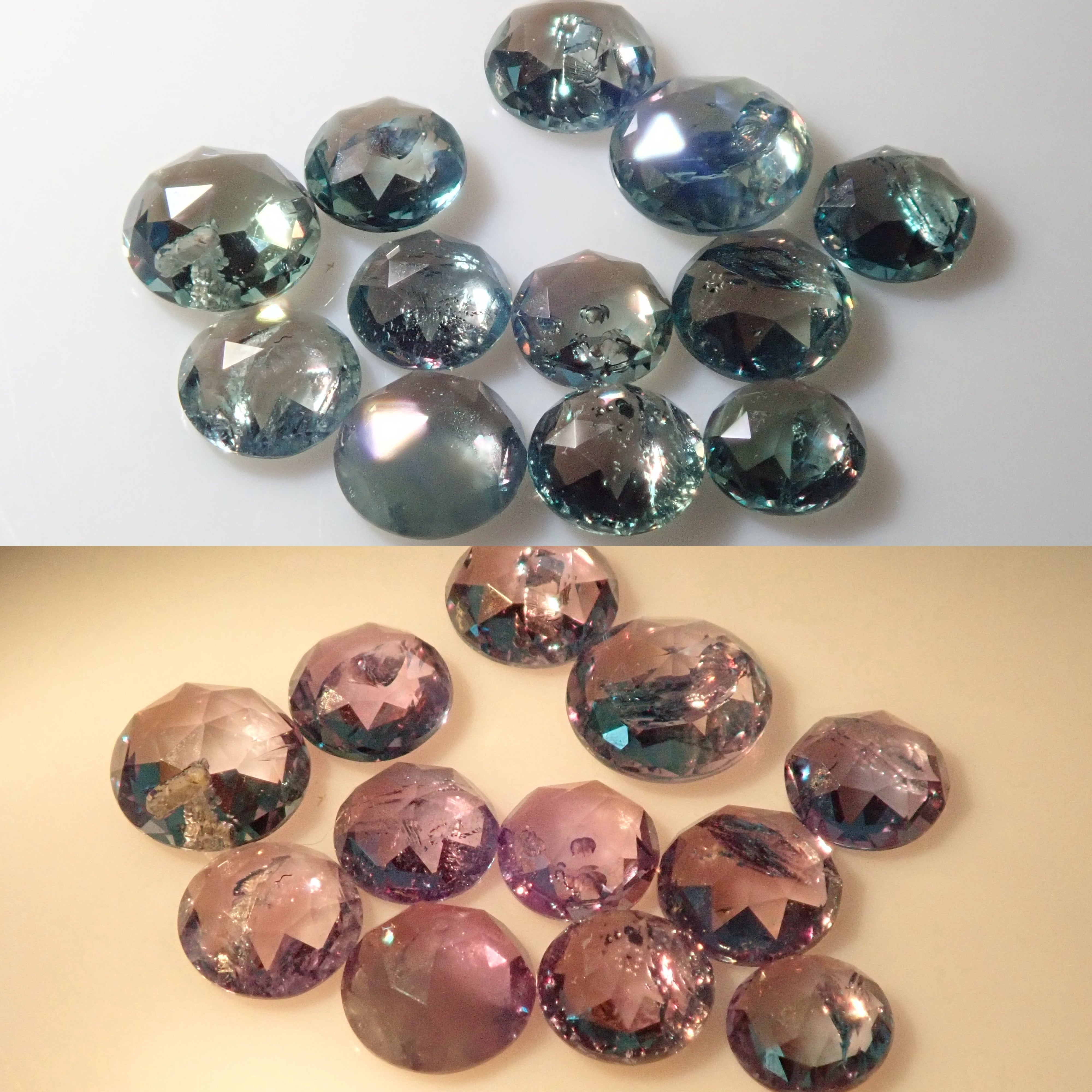 [With translation] Brazilian alexandrite (Hemachita mine, rose cut, max. 3.1mm) 1 stone loose