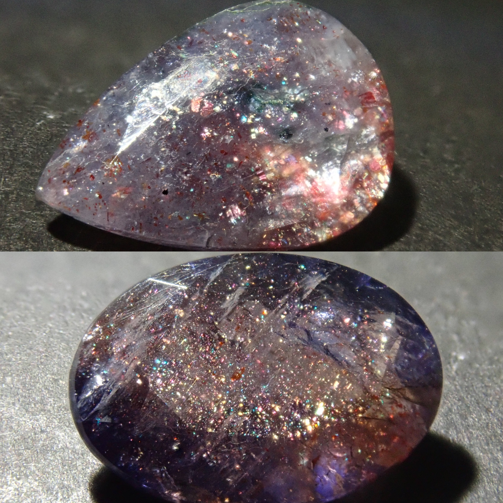 Limited to 2 stones: 1 Indian Bloodshot Iolite Sunstone Loose Stone (Multiple purchase discount available)