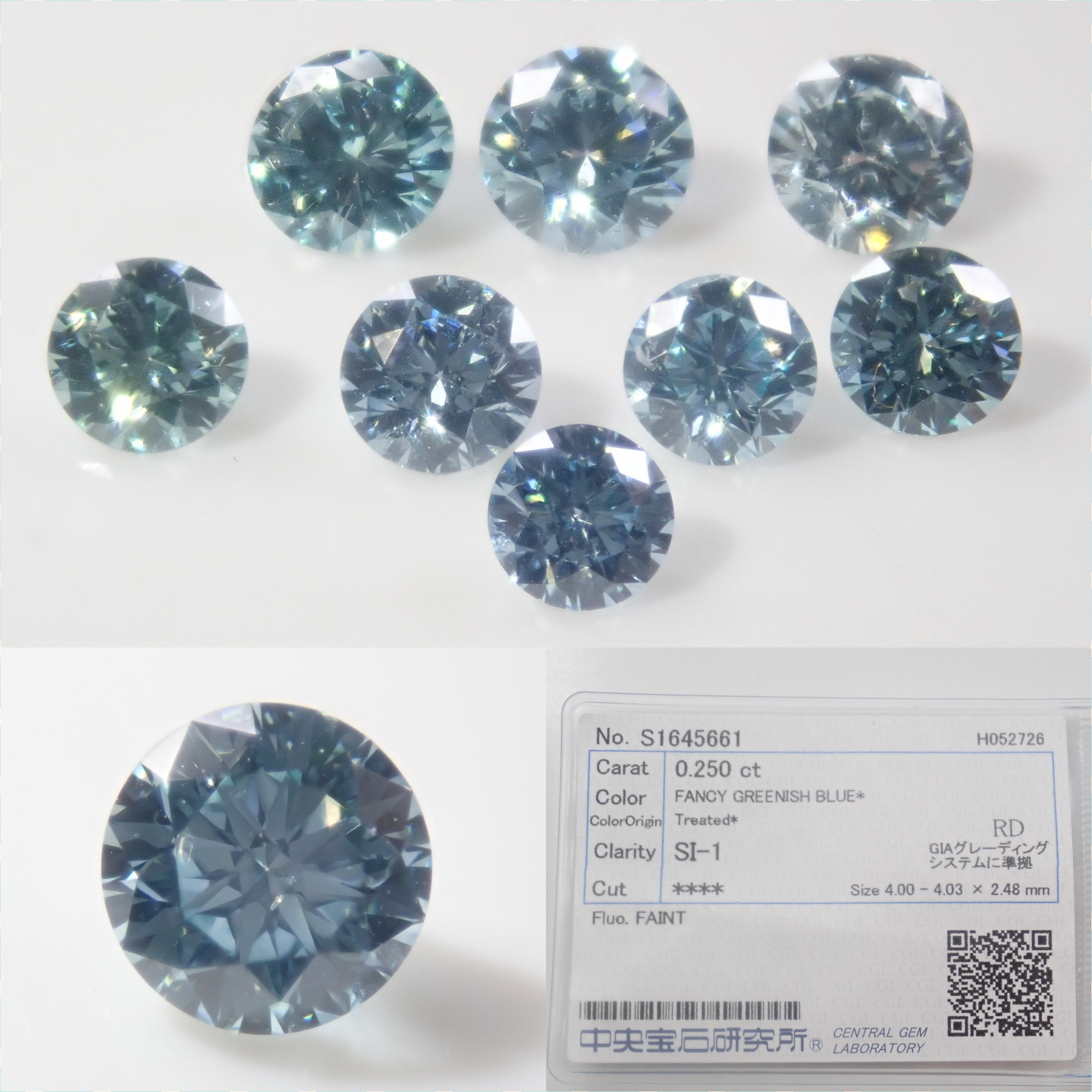 【9/4 22時販売】《限定8石》通常39,800円の4mm中宝ソーティング付き含むアイスブルーダイヤモンドガチャ1石（3-4mm,VS-SIクラス相当）《複数購入割引有》
