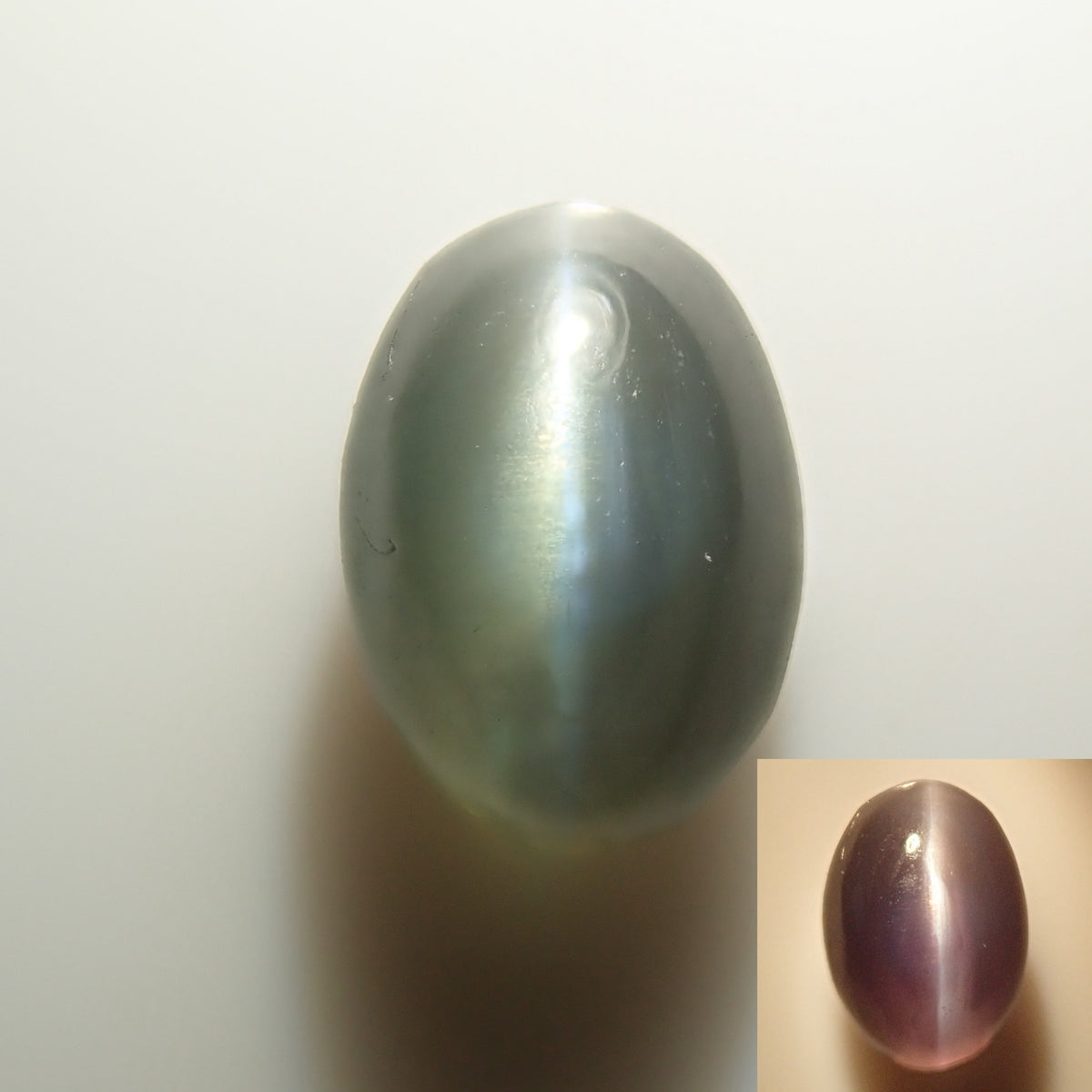 ☆M0526-2)天然アレキサンドライトキャッツアイ0.437ct 宝石ルース 