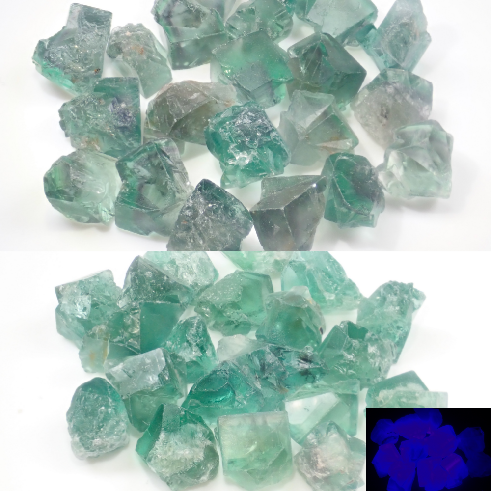 [On sale from 10pm on 2/15] [New in Tucson] Set of 2 fluorite rough stones from Diana Maria and Lady Annabella in the UK [Multiple purchase discounts available]