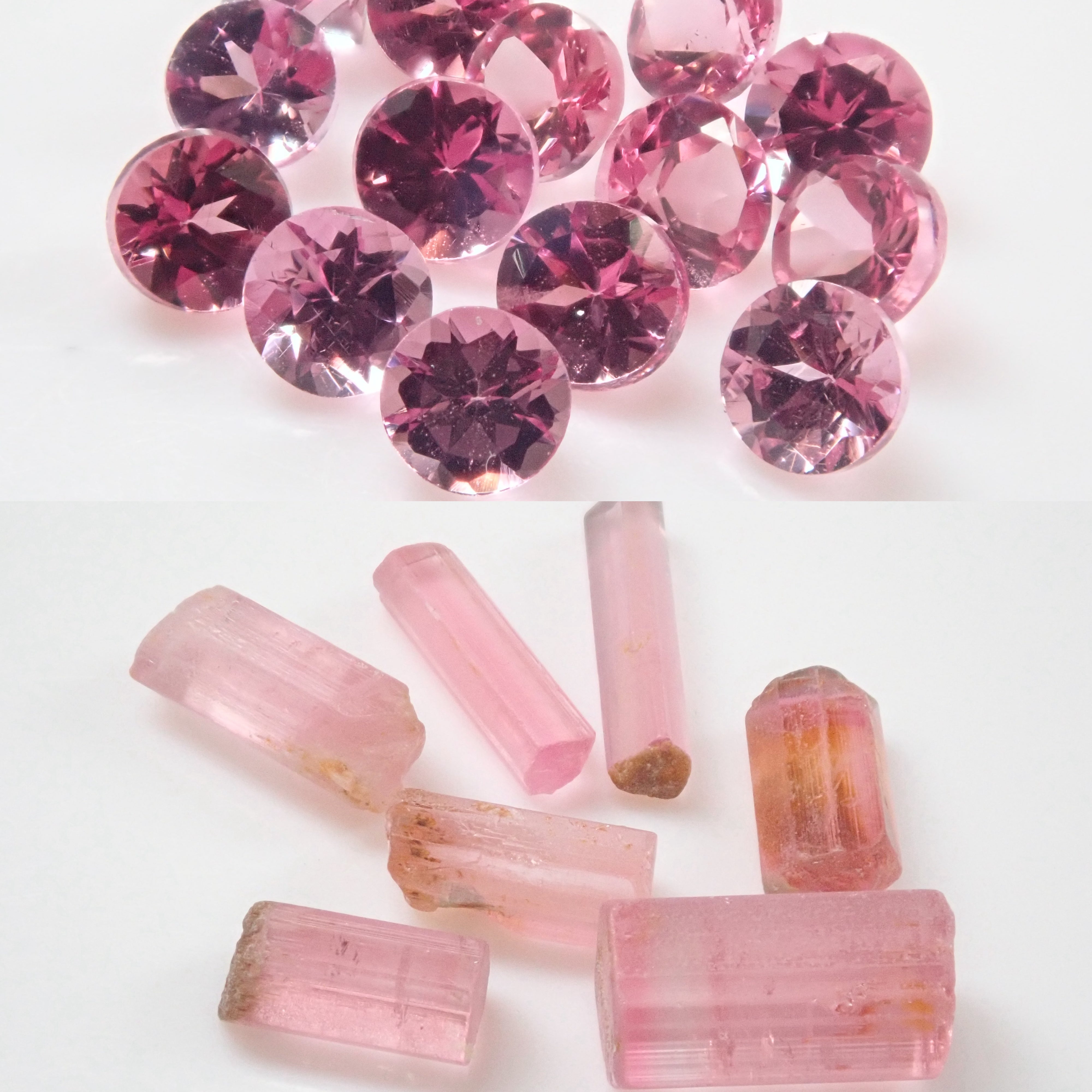 [Limited to 7 sets] October birthstone tourmaline 3 stone set (1 rough stone from Afghanistan, 2 loose 2.5mm stones)