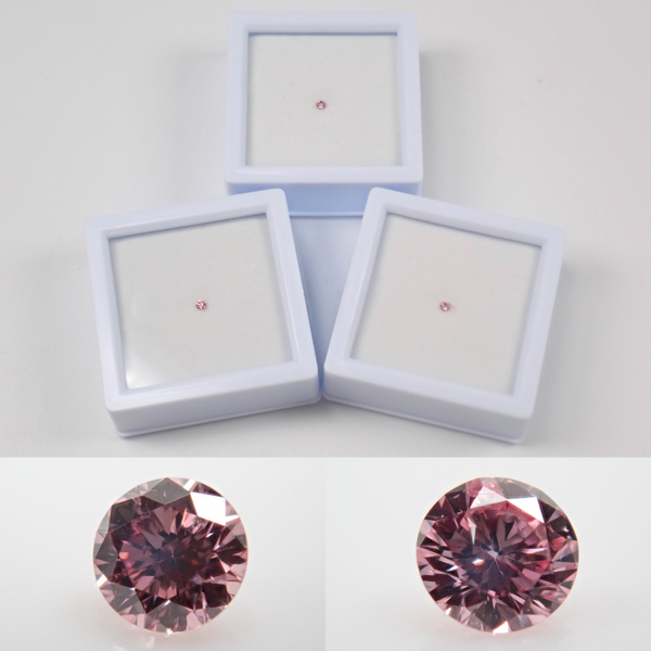 【6/1 22時販売】《6月キャンペーン特別企画》《限定３石》Fancy Purplish Pink（ピンクダイヤモンド2mm）1石《複数購入割引有》