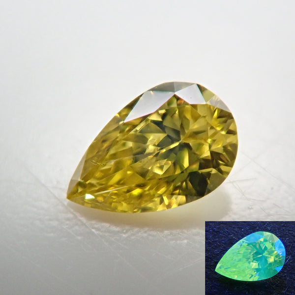Canary yellow diamond (treatment) 0.084ct loose (equivalent to VS class)