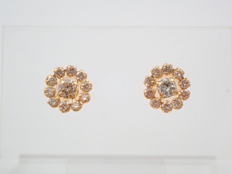 K18 diamond 050ct earrings