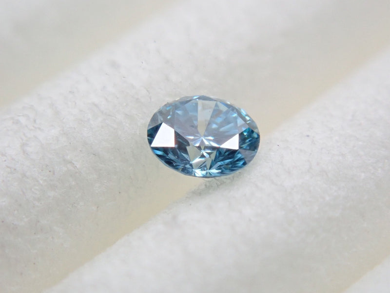 アイスブルーダイヤモンド 0.052ctルース(Treted FANCY INTENSE GREENISH BLUE, SI1) - KARATZ STORE｜カラッツSTORE