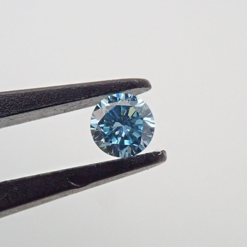 アイスブルーダイヤモンド 0.059ctルース(Treted FANCY INTENSE GREENISH BLUE, SI1) - KARATZ STORE｜カラッツSTORE
